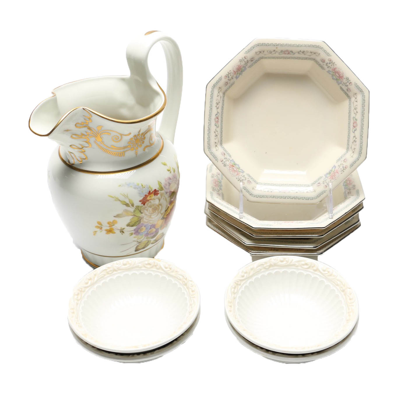 Lenox Tableware Including Lenox Tucker Pitcher