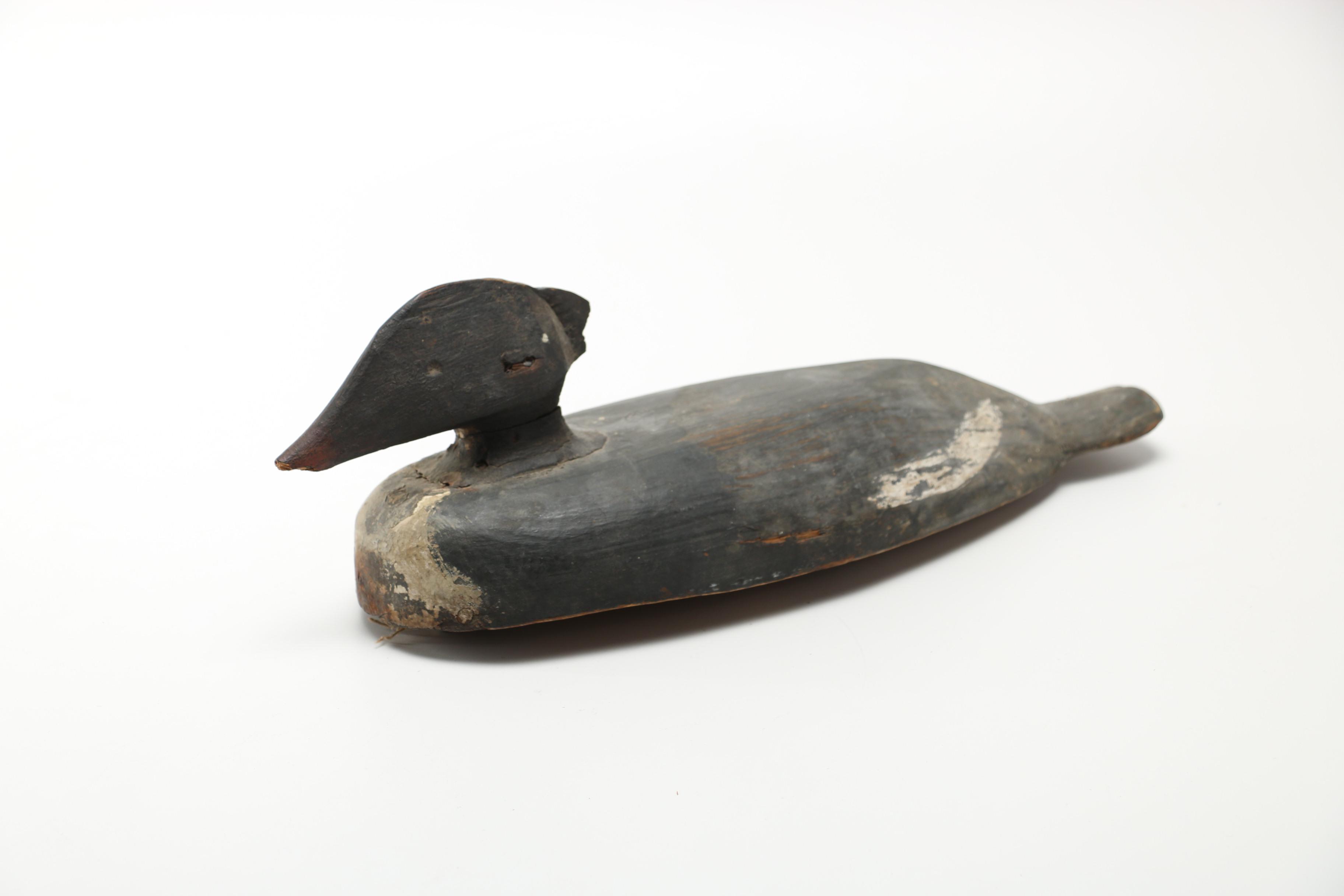 Antique Red Breasted Merganser Drake and Hen Duck Decoys