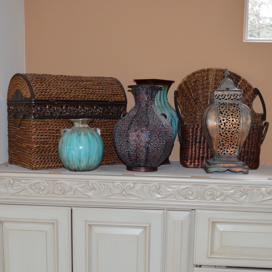 Baskets and Vases Decor Grouping