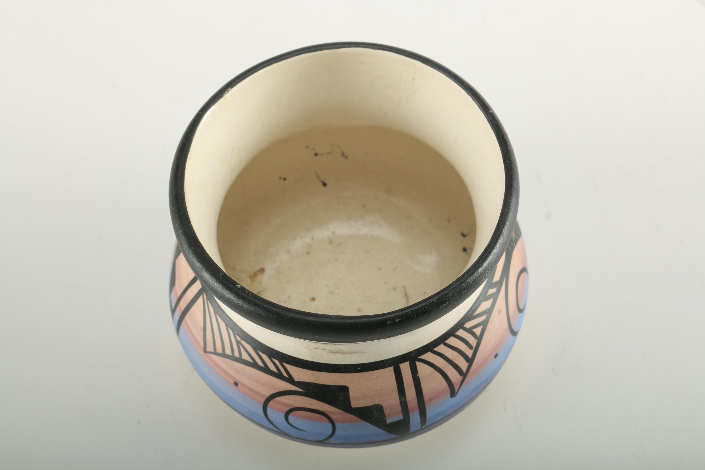 Signed Hand Built Adakai Pottery Navajo Clay Vessel