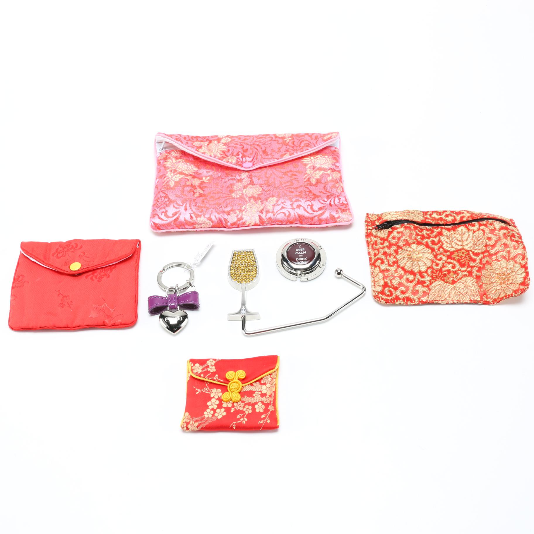Jewelry Bags, Purse Table Hooks, and Coach Keychain