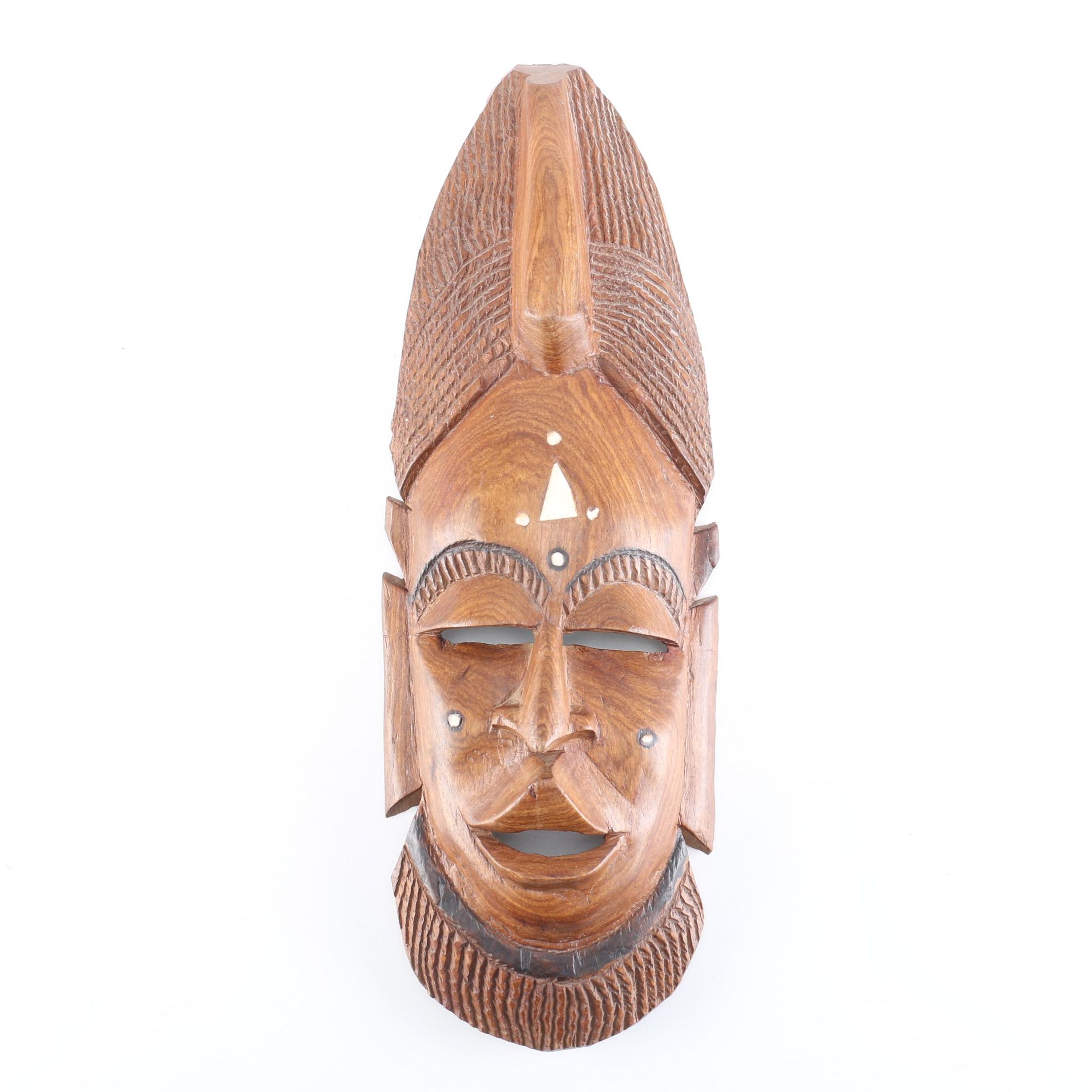 Hand-Carved Wooden Mask