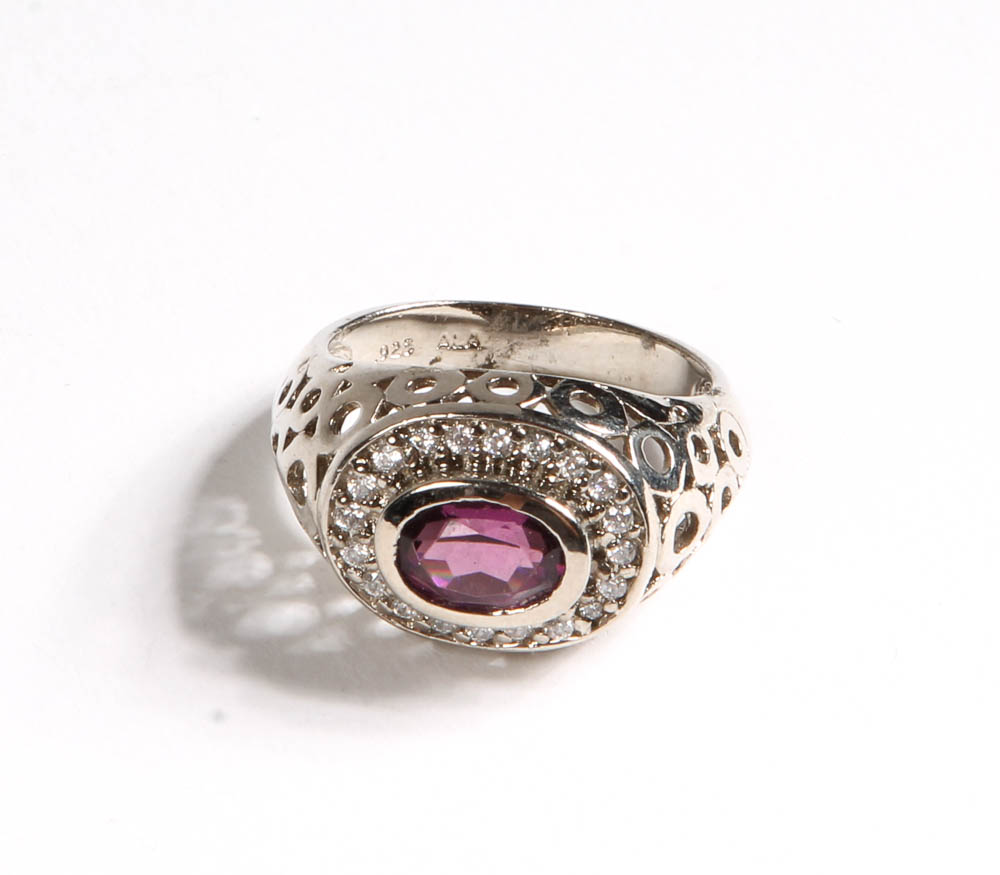 Sterling Silver and Stone Ring