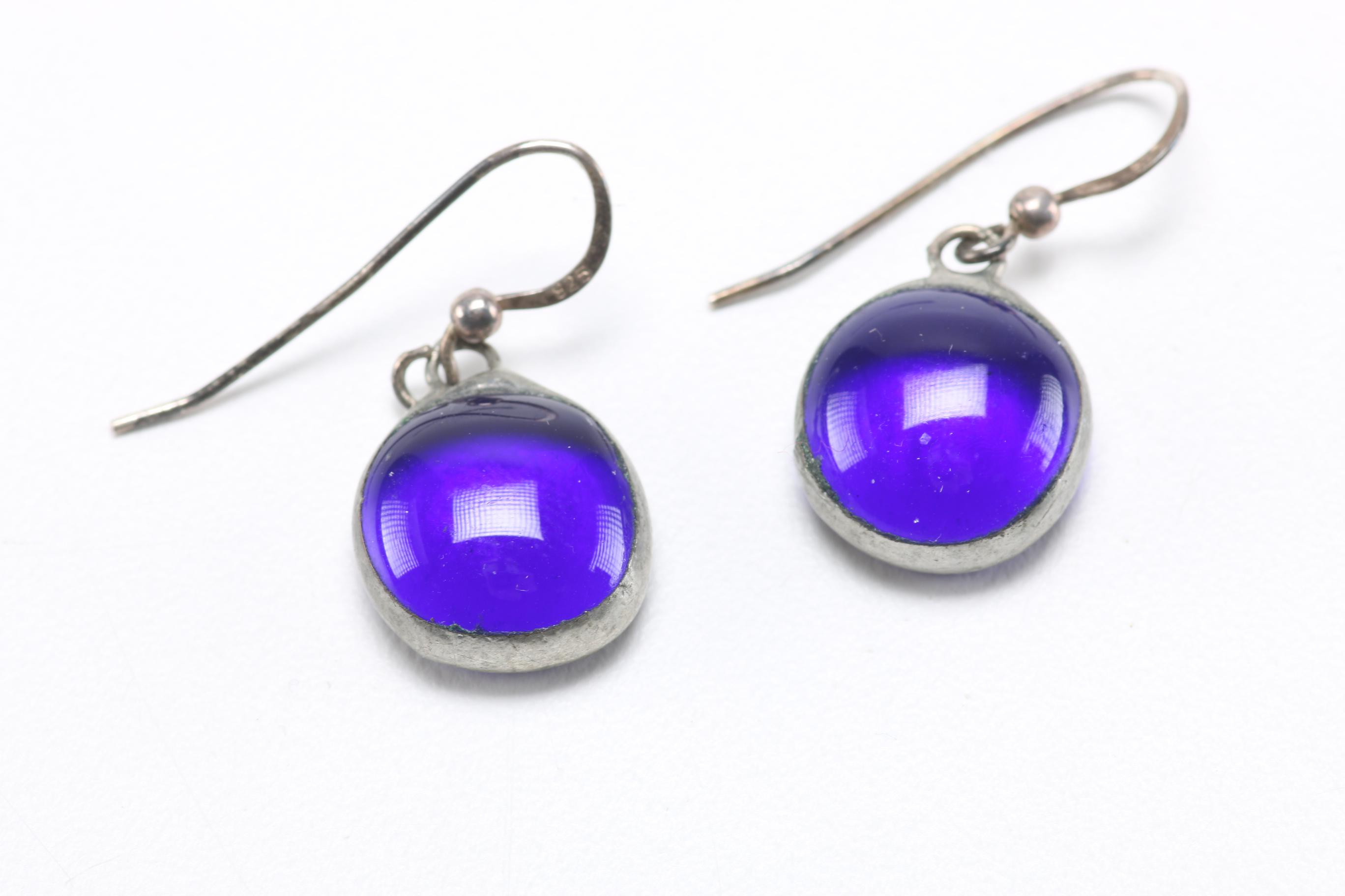 Sterling Silver,  Lapis and Glass Jewelry Selection