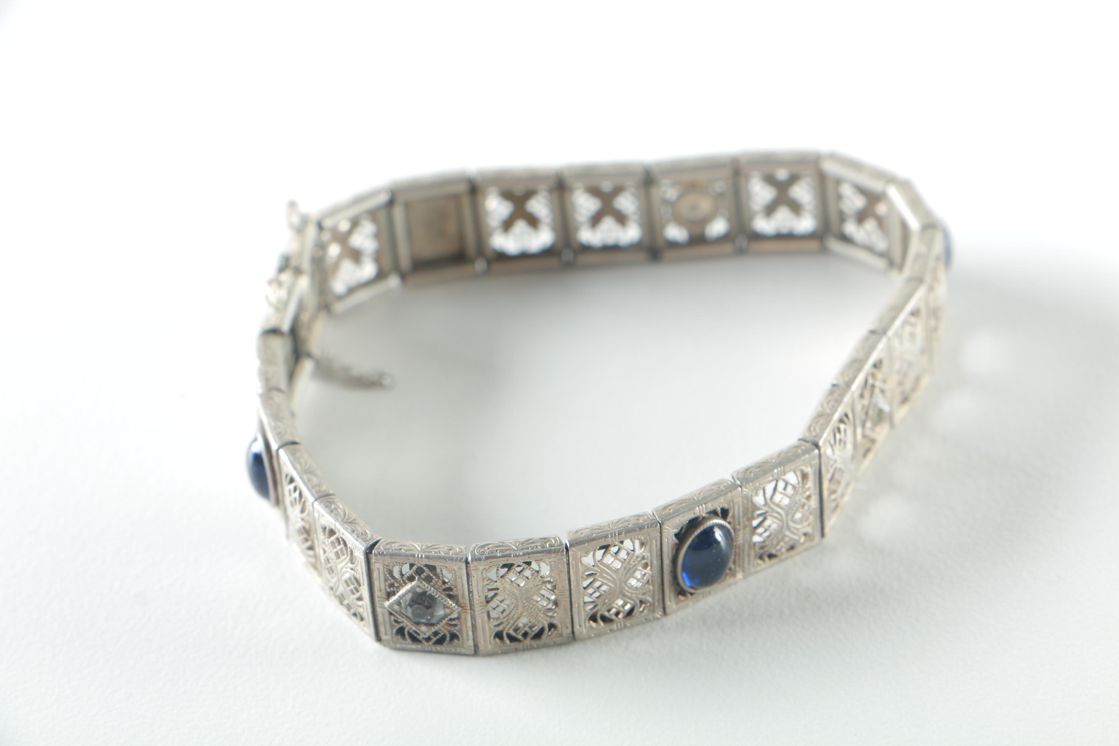 Sterling Silver,  Lapis and Glass Jewelry Selection