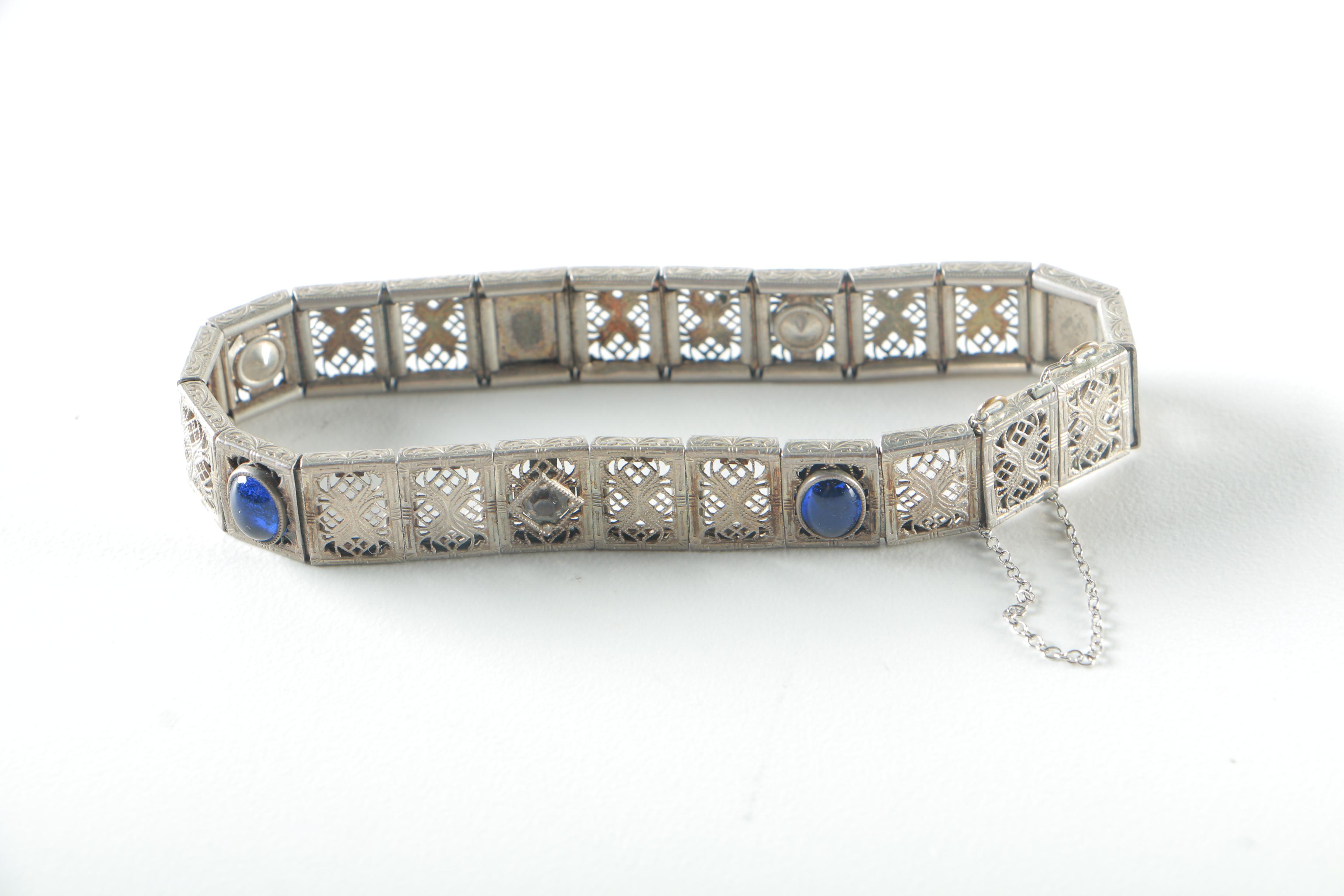Sterling Silver,  Lapis and Glass Jewelry Selection