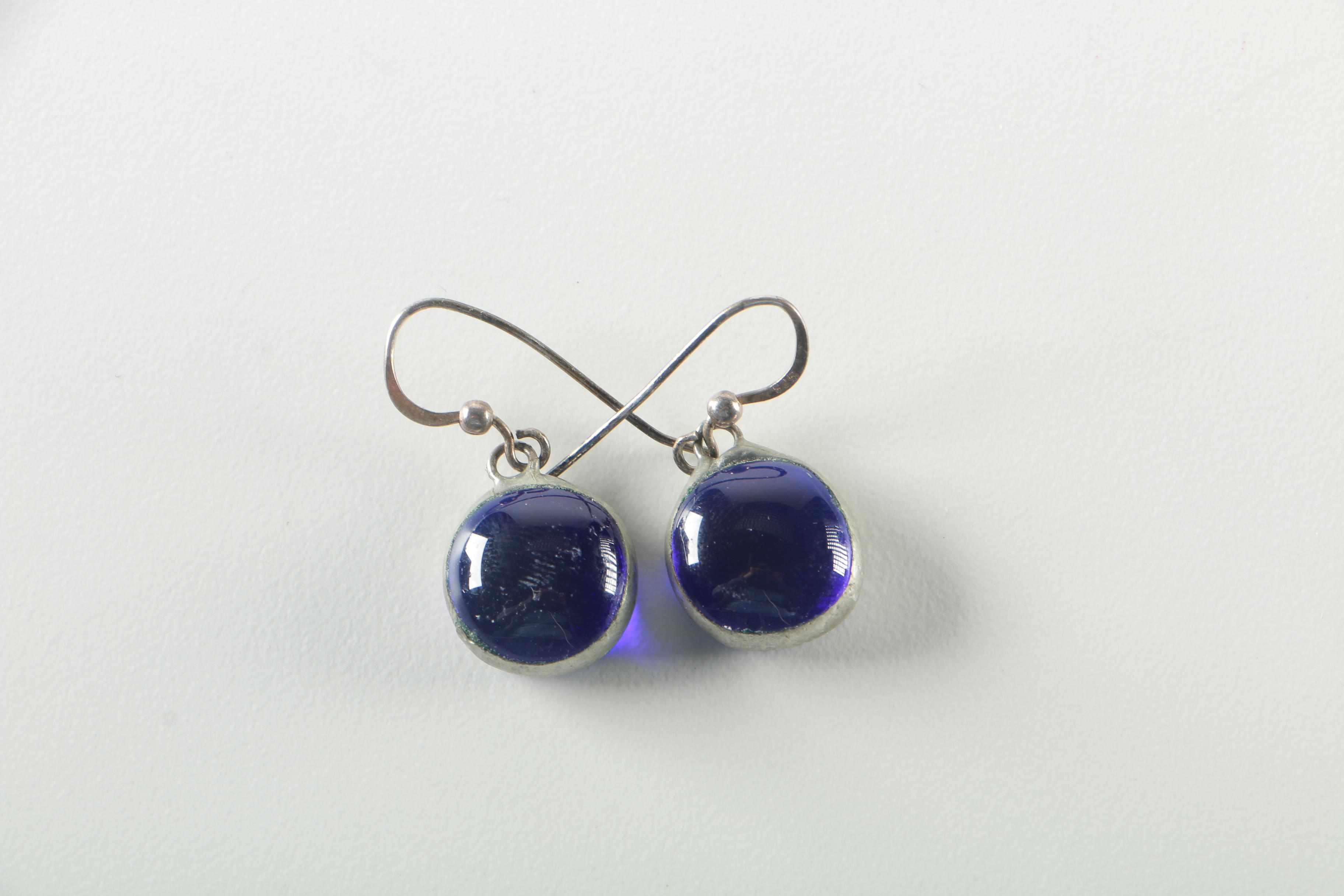 Sterling Silver,  Lapis and Glass Jewelry Selection
