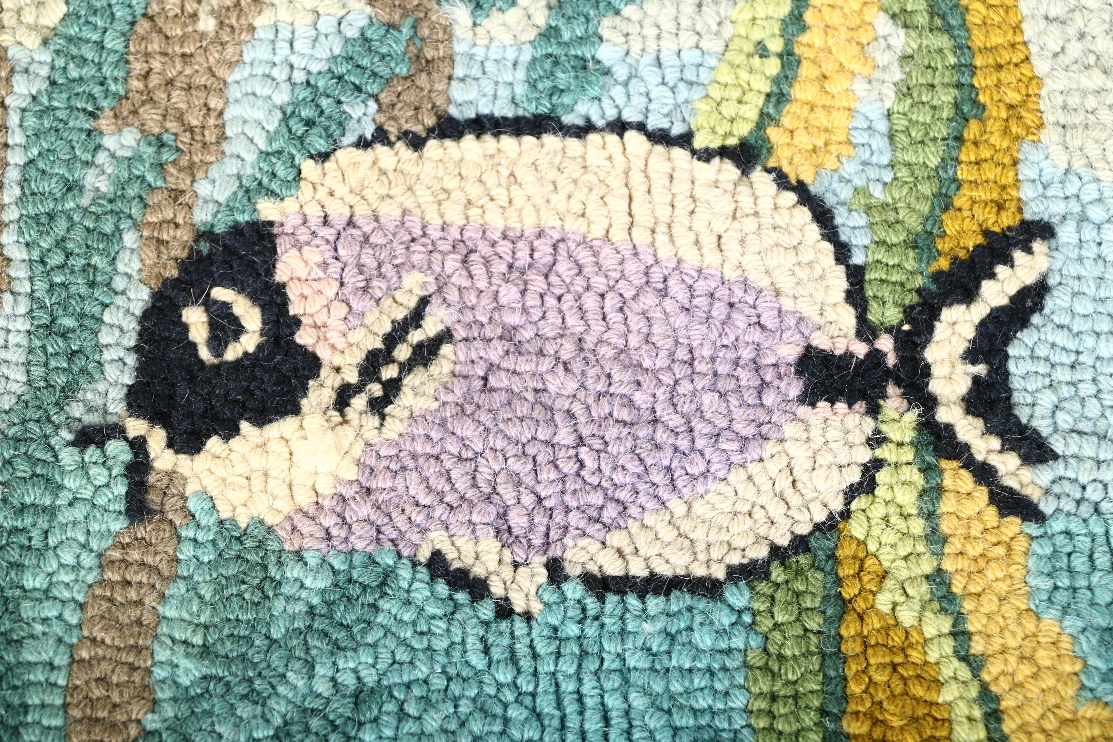 Pair of Claire Murray Hand Hooked Pictorial Rugs