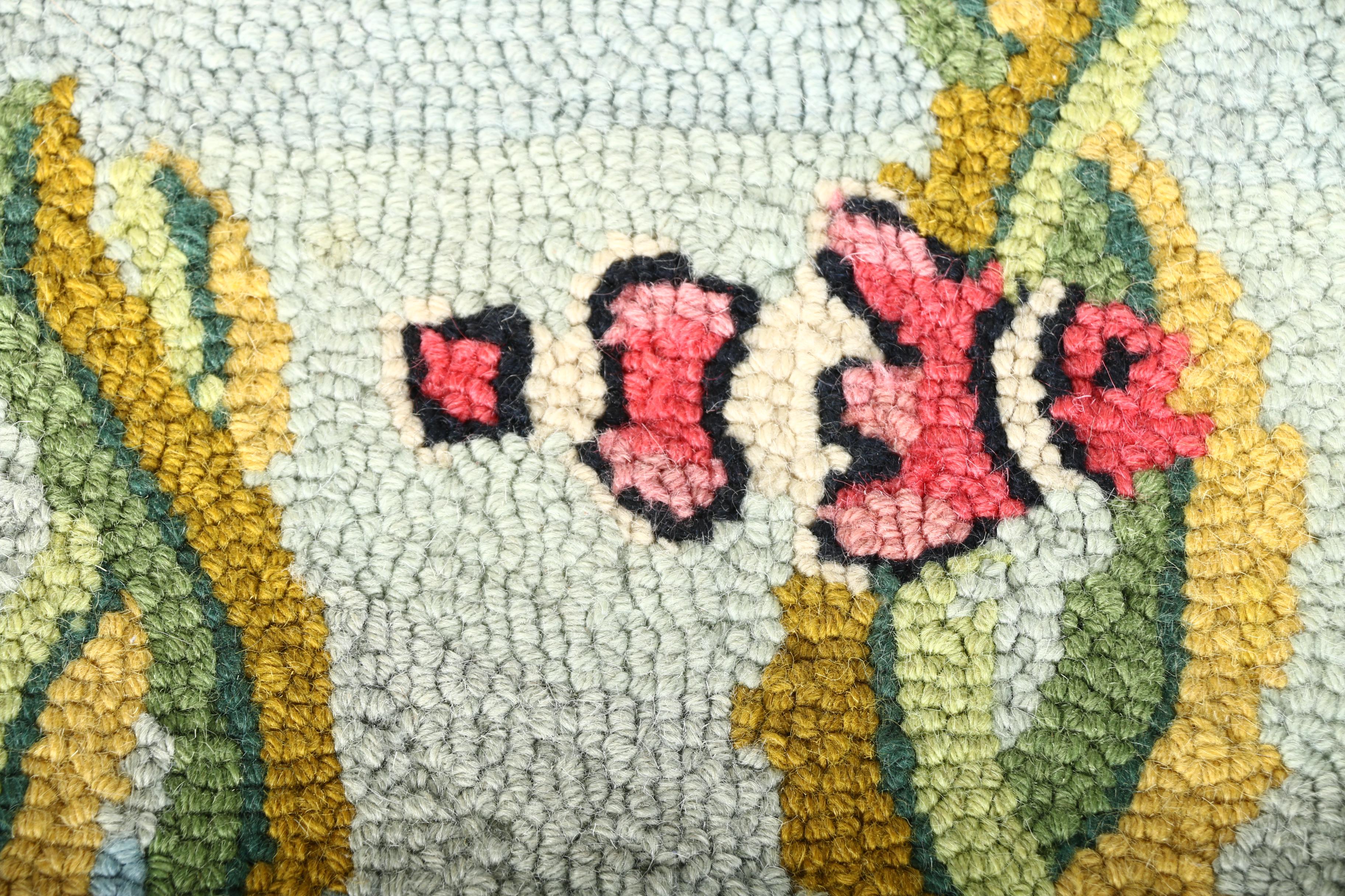 Pair of Claire Murray Hand Hooked Pictorial Rugs