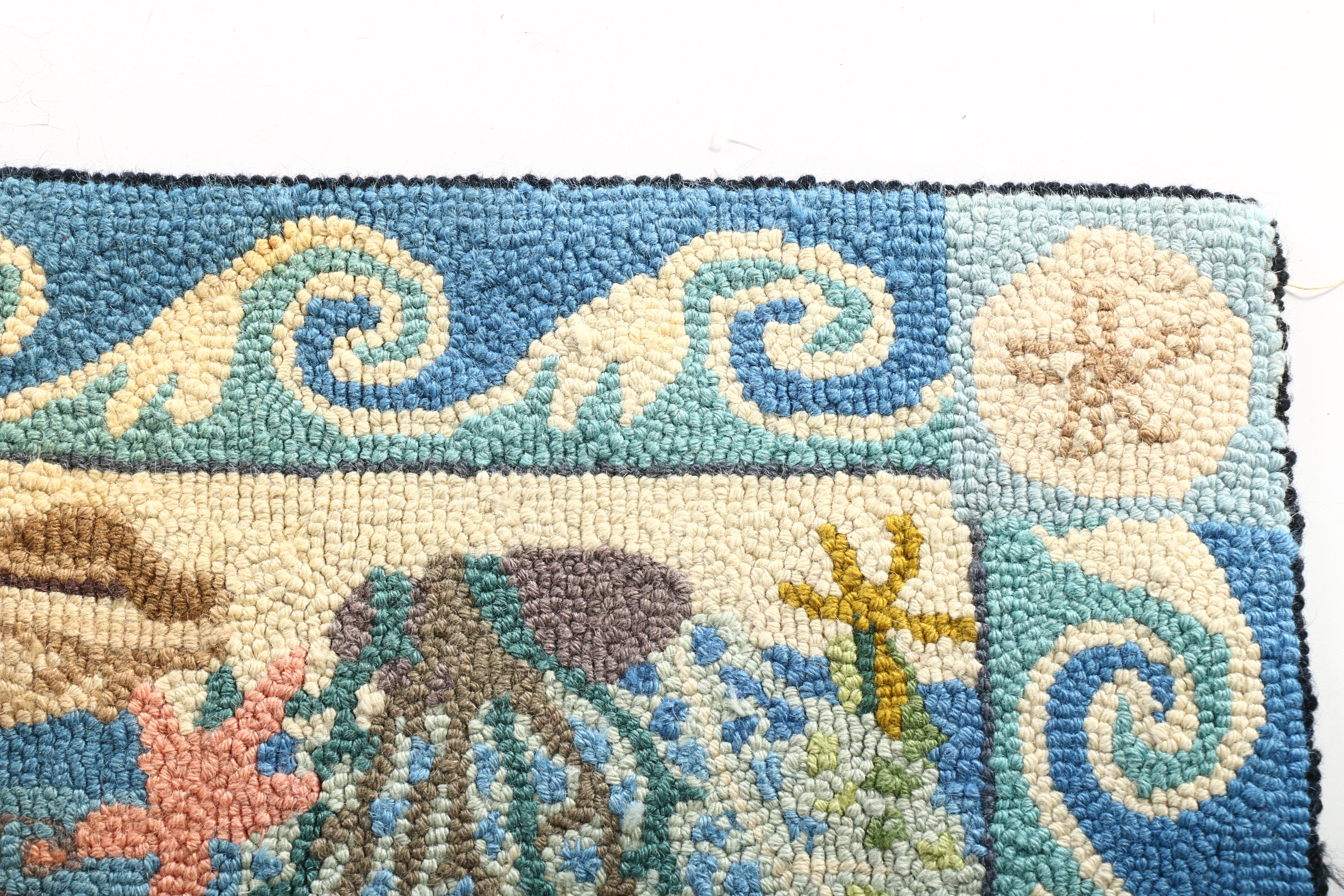 Pair of Claire Murray Hand Hooked Pictorial Rugs