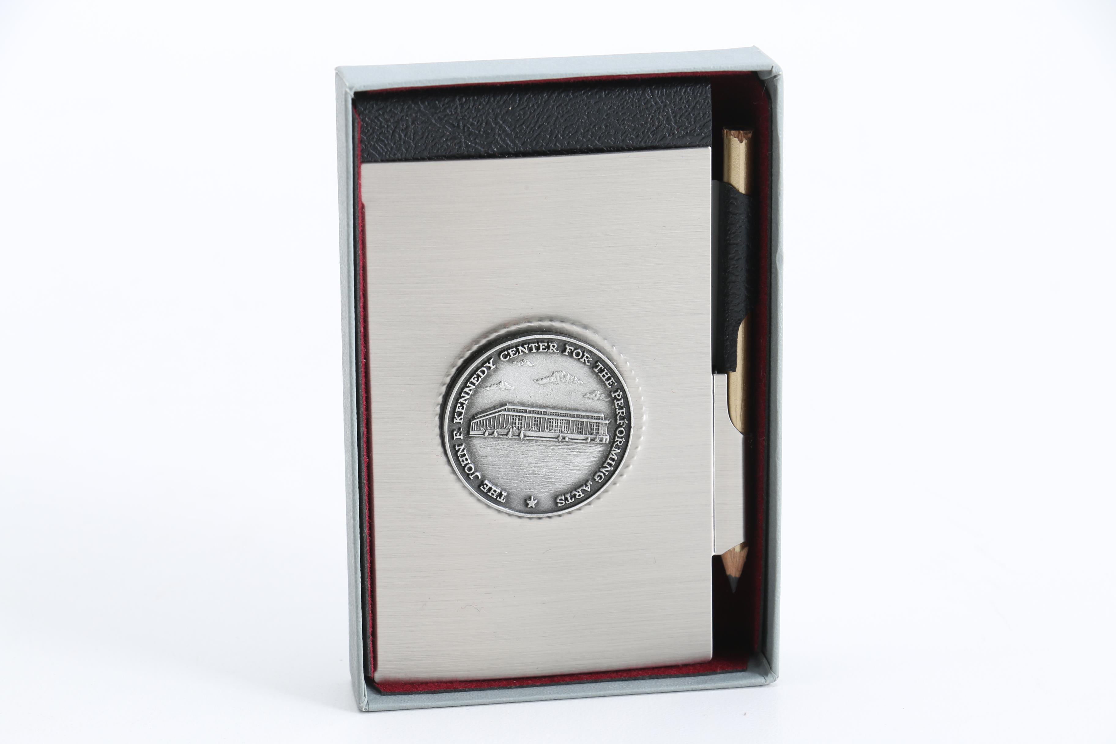 Pewter Pocket Notebook With Kennedy Center for the Performing Arts