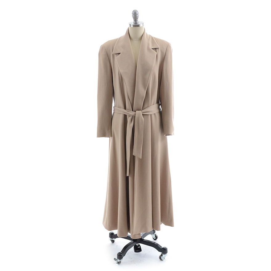 Ralph Lauren Wool Coat with Tie Belt in Camel