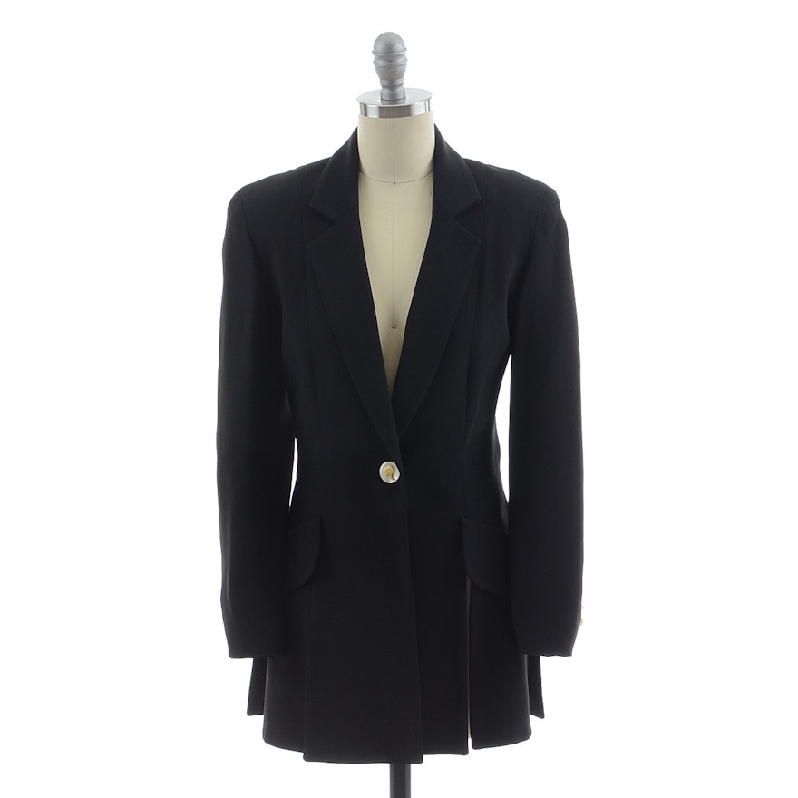 Moschino Black Paneled Cut Blazer from the "Cheap and Chic" Collection, Circa 2000s