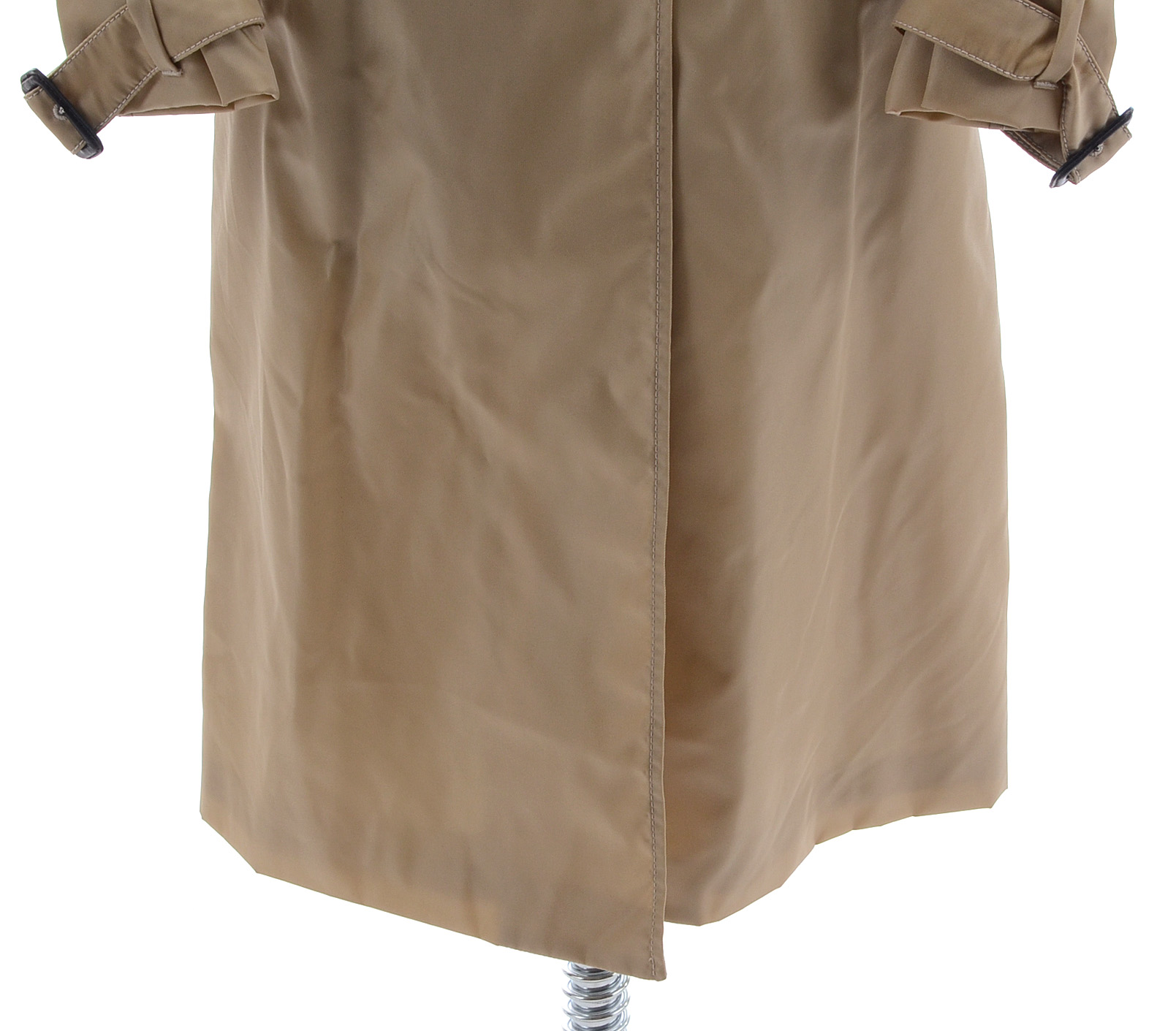 Prada Impermeable Nylon Trench in Corda with Tie Belt and Leather Buckles, New With Tags