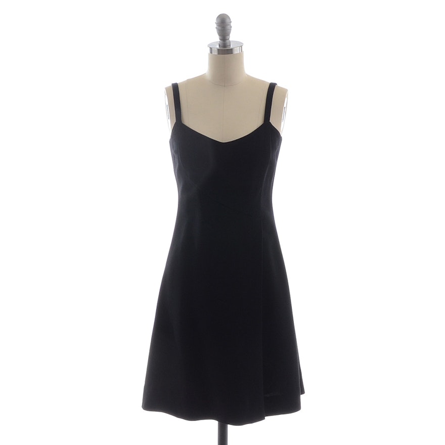 Circa 1980s Emporio Armani Black Sleeveless Cocktail Dress