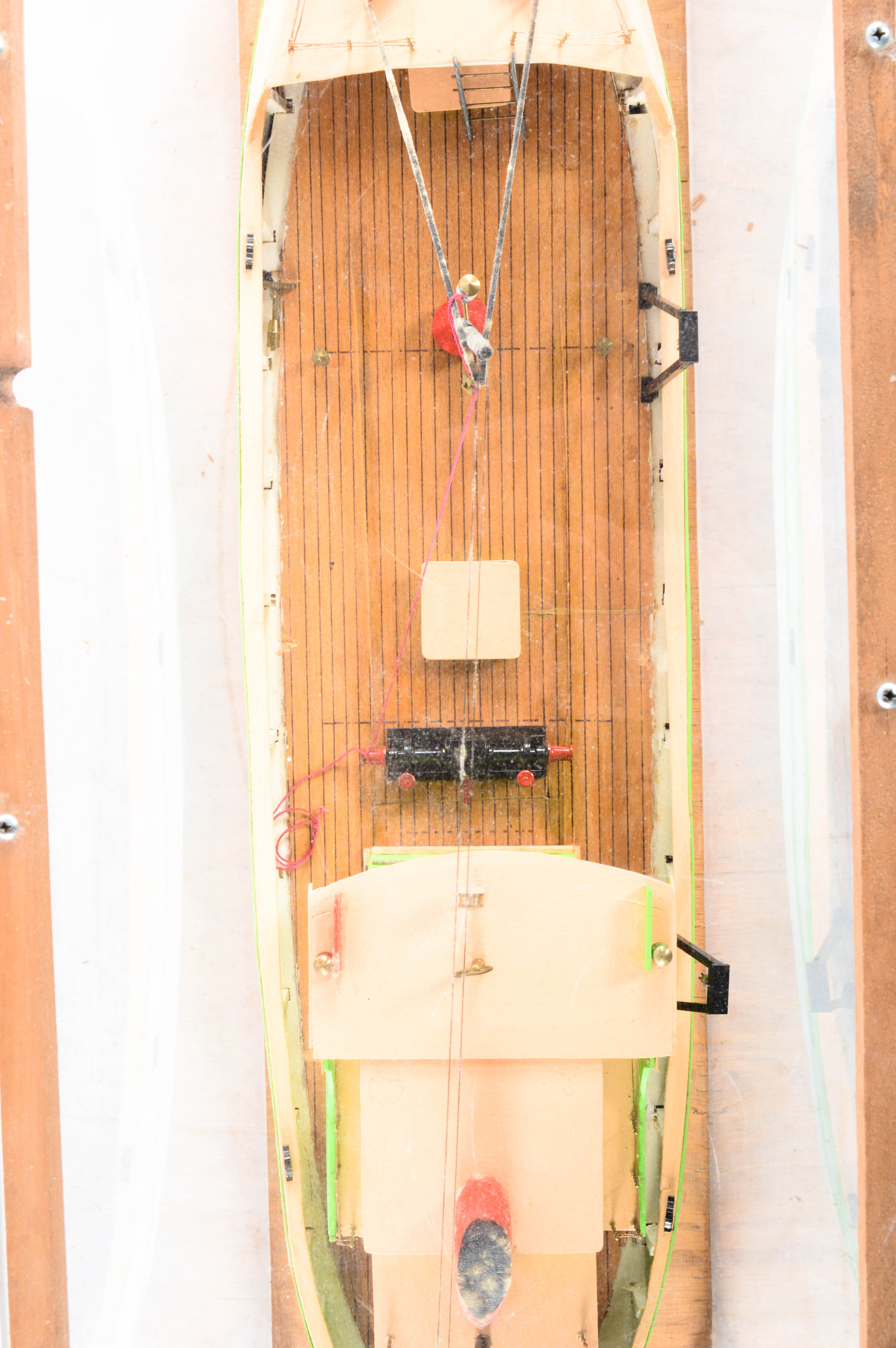 Encased Fishing Boat Model