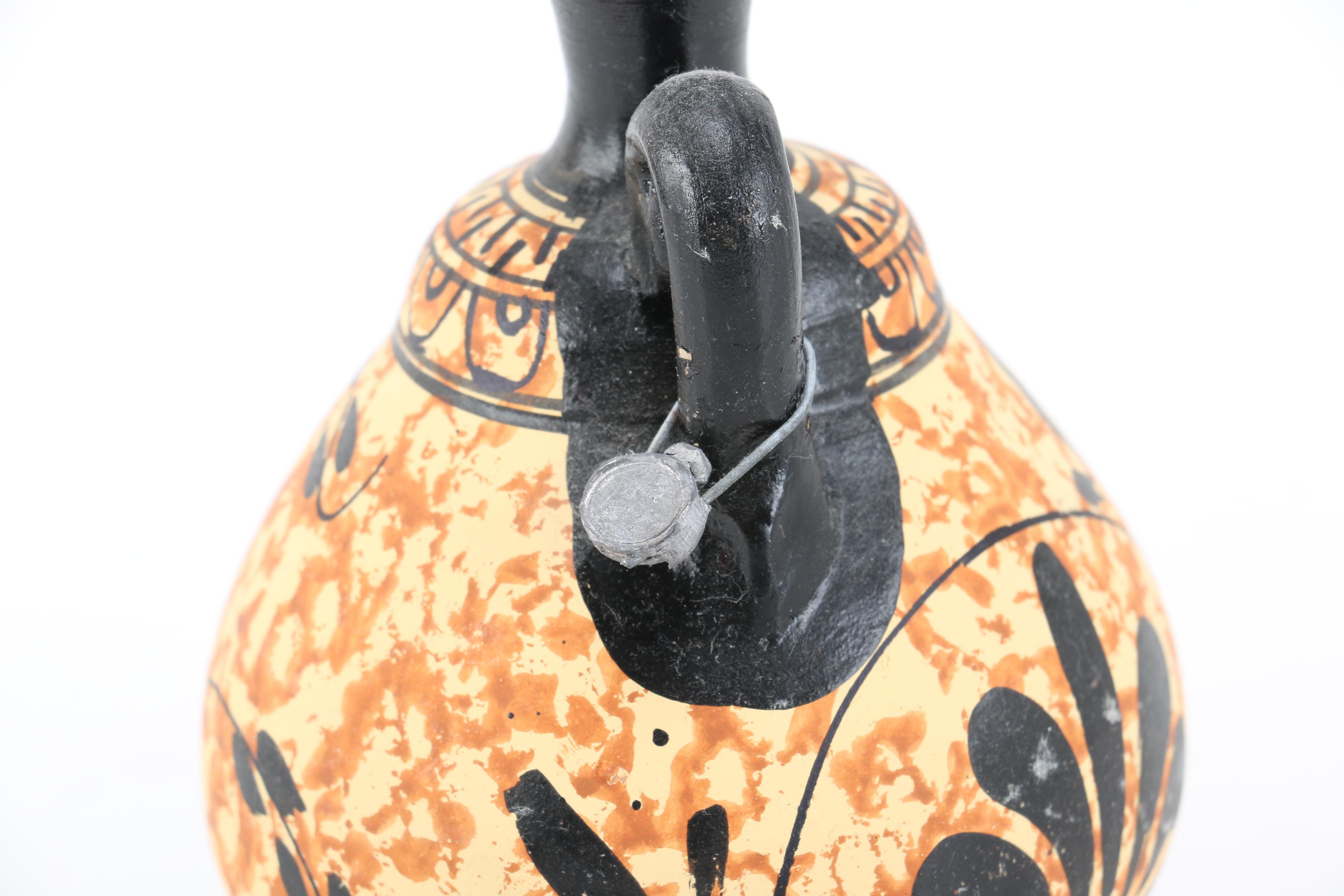 Hand-Painted Ancient Greek Style Pitcher