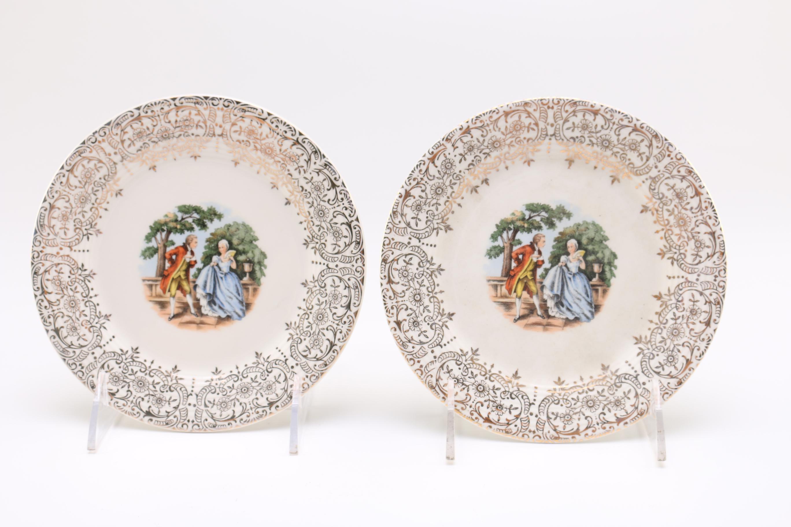 Vintage Plates: Currier & Ives "Four Seasons" and Sebring "Chantilly" Circa 1987 and 1948