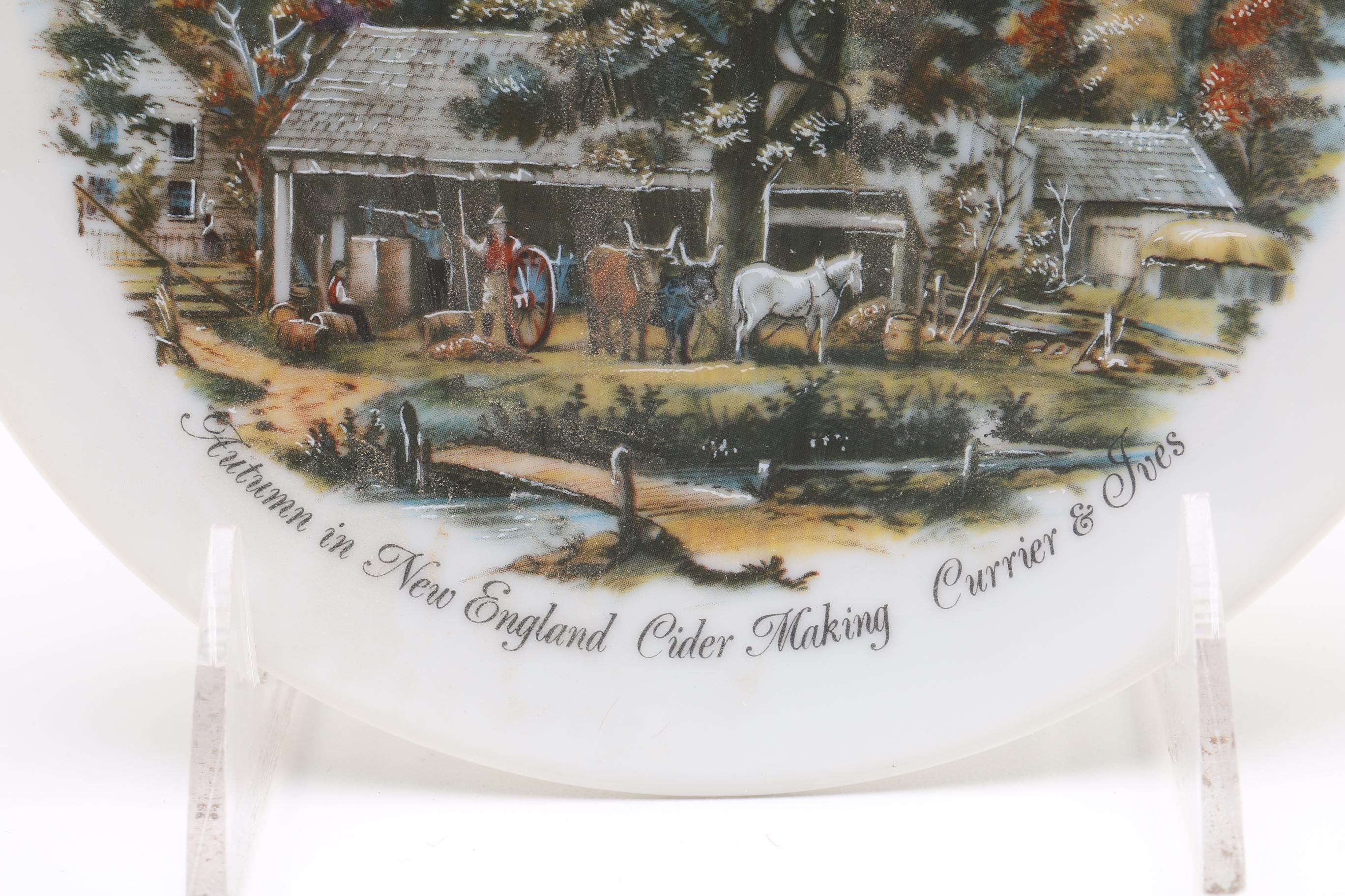 Vintage Plates: Currier & Ives "Four Seasons" and Sebring "Chantilly" Circa 1987 and 1948