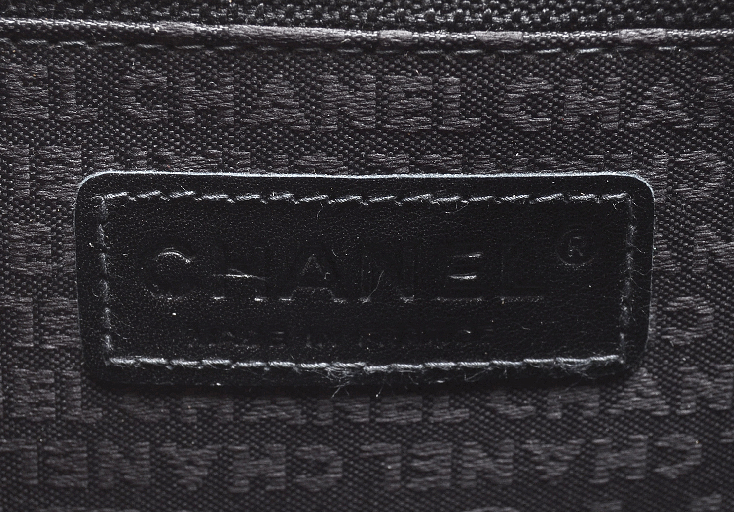 Chanel Black and White Silk Coco Mademoiselle Print Lambskin Leather Flapbag