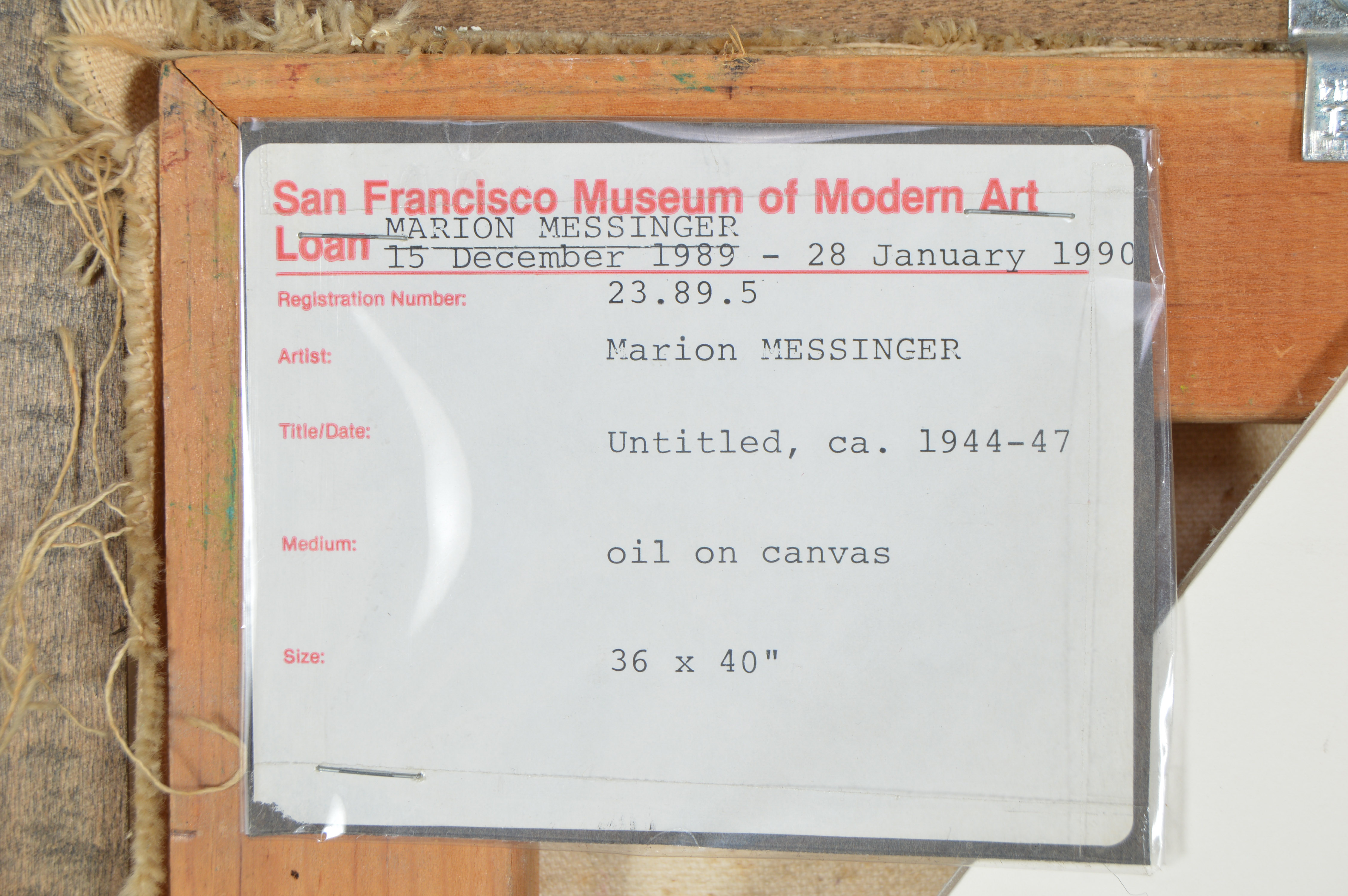 Marion Messinger Original Oil on Canvas