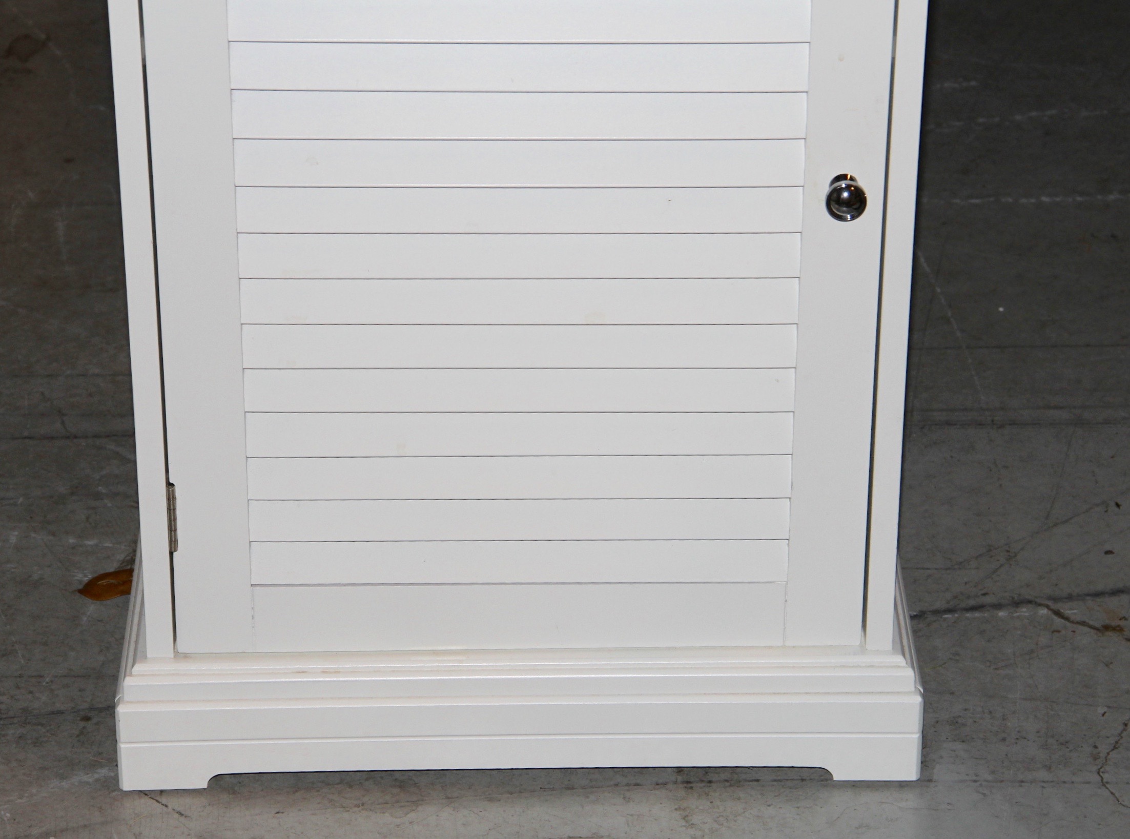 Contemporary Louvered Storage Cabinet