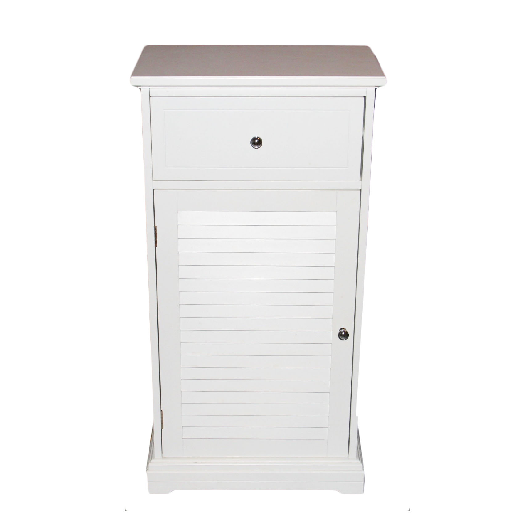 Contemporary Louvered Storage Cabinet