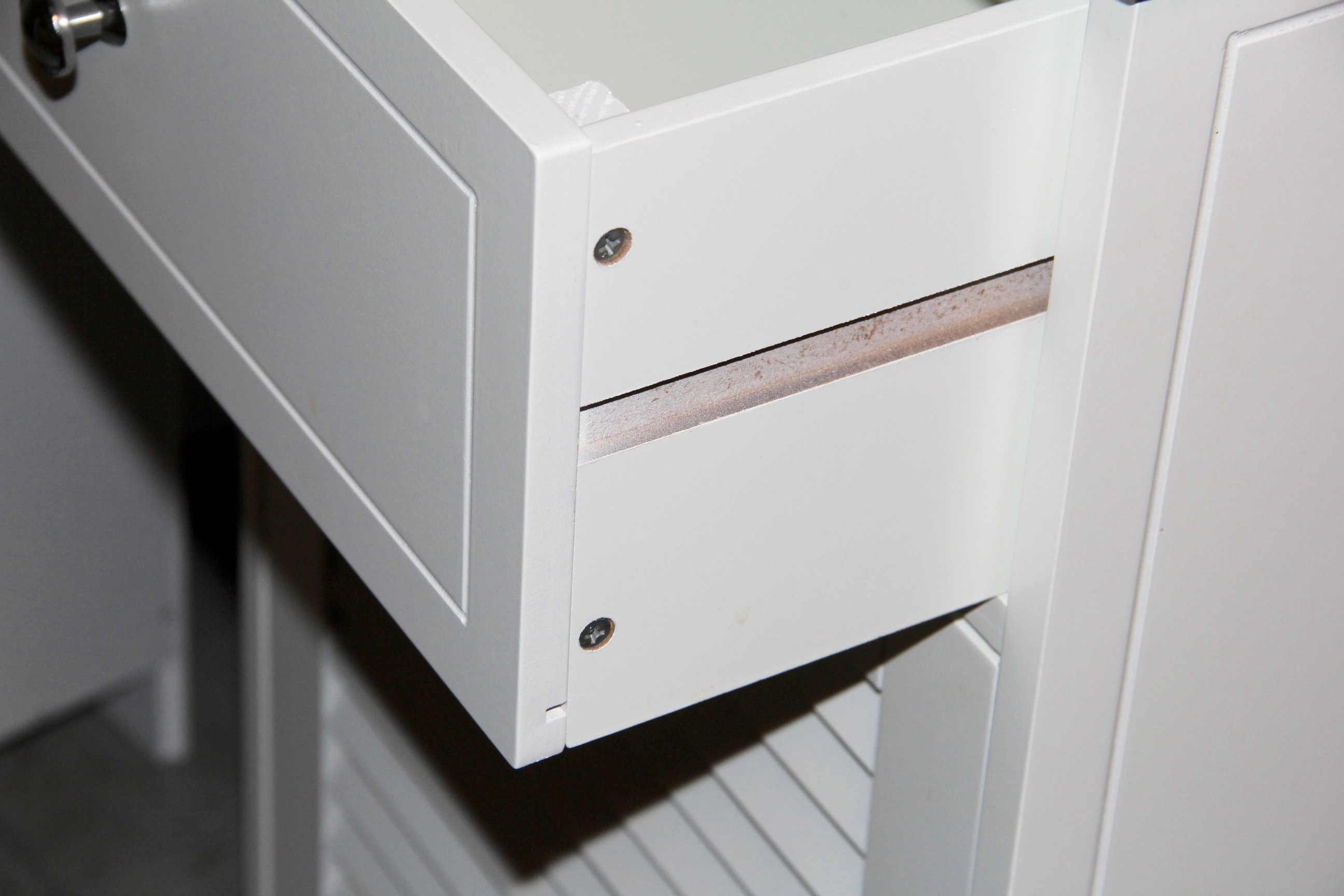 Contemporary Louvered Storage Cabinet