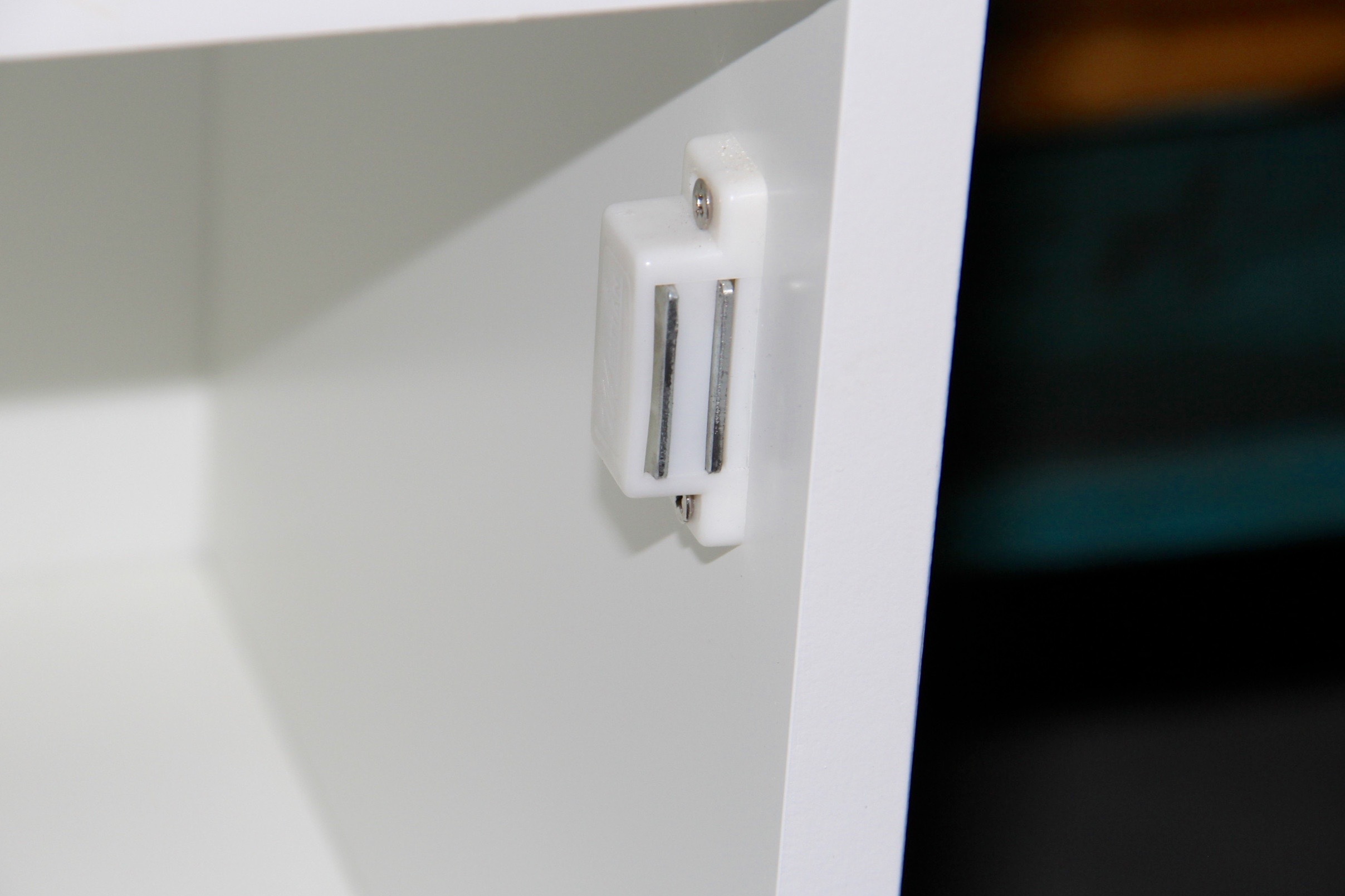 Contemporary Louvered Storage Cabinet