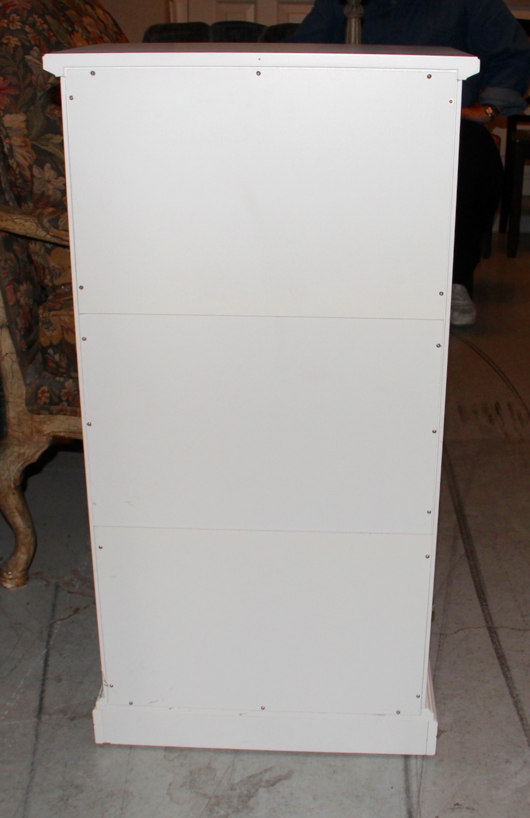 Contemporary Louvered Storage Cabinet