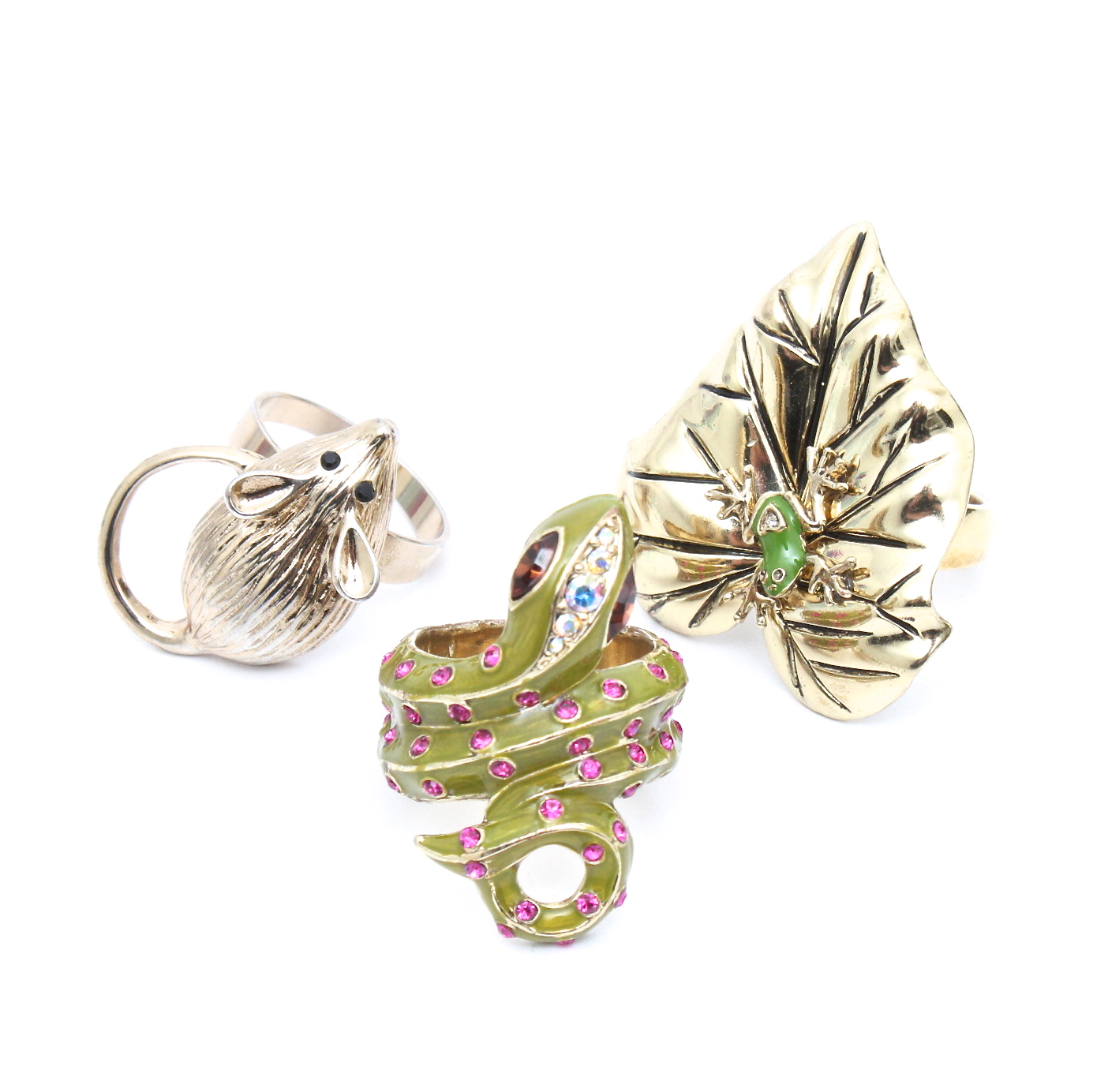 Costume Statement Rings Featuring Betsy Johnson