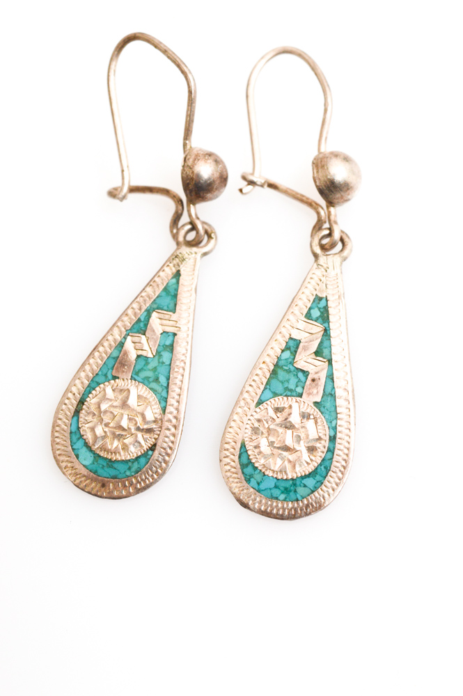 Native American Style Sterling Silver Jewelry with Turquoise