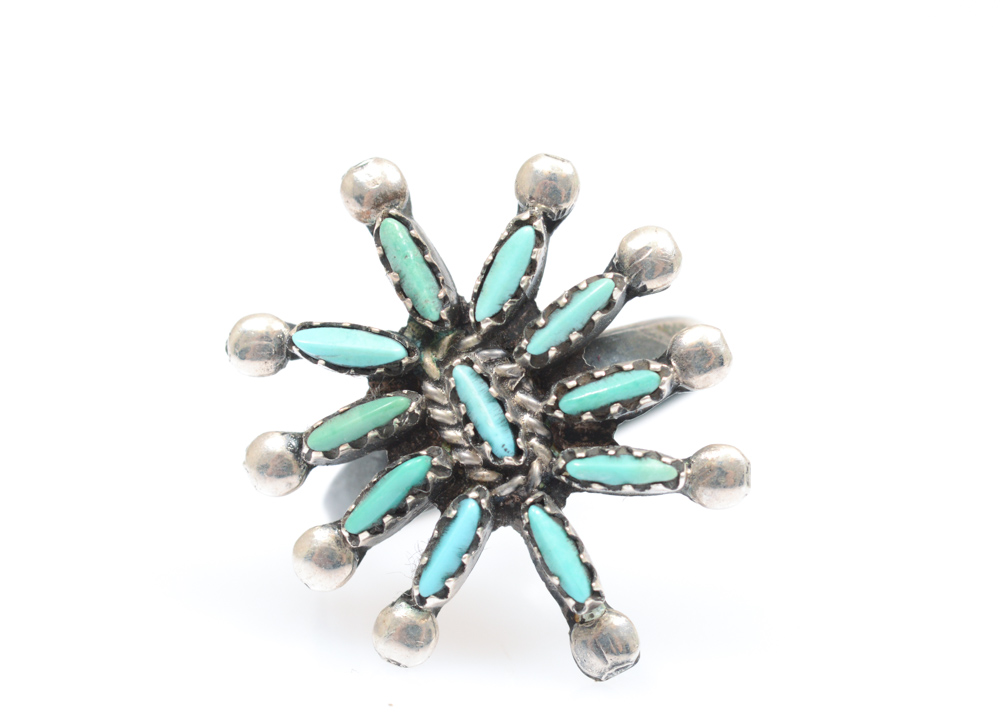 Native American Style Sterling Silver Jewelry with Turquoise