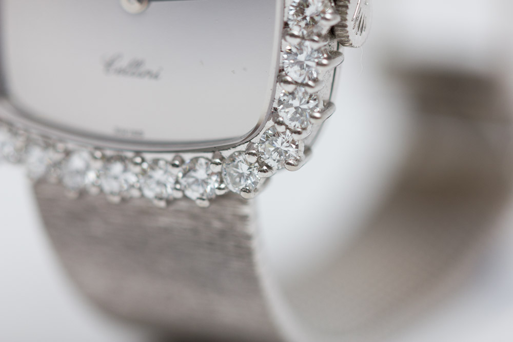 Vintage Rolex Cellini 18K Gold Diamond Watch