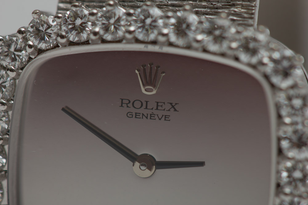Vintage Rolex Cellini 18K Gold Diamond Watch