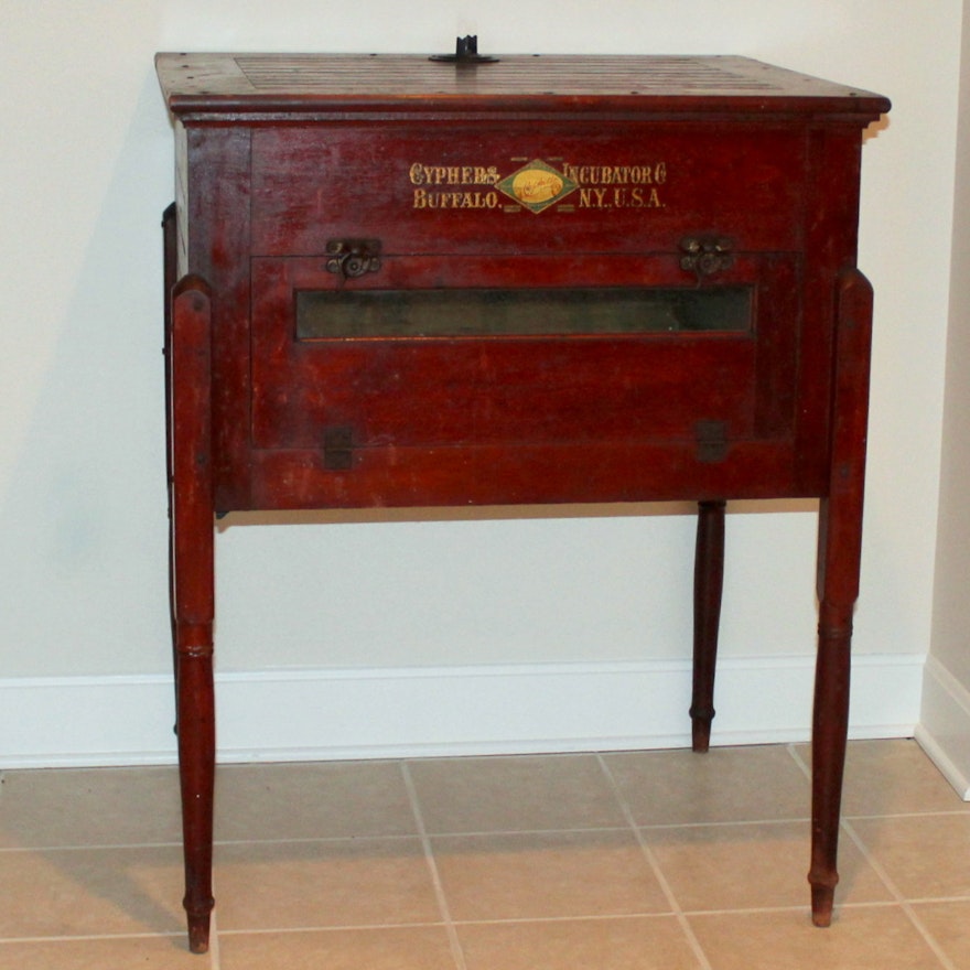 Antique Table from Repurposed Incubator