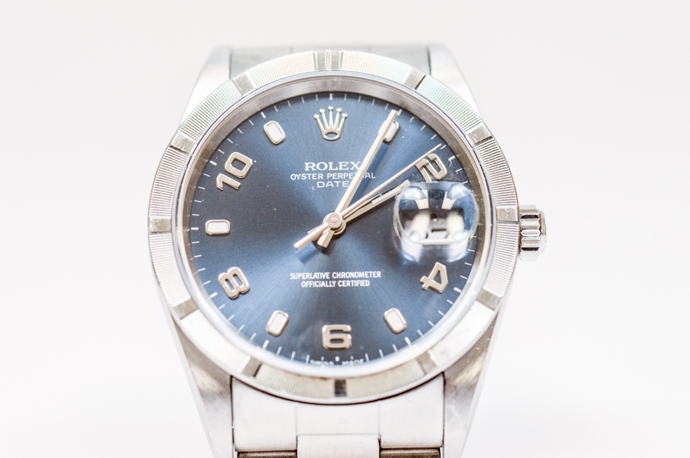 Men's Rolex Oyster Perpetual Date Blue Face