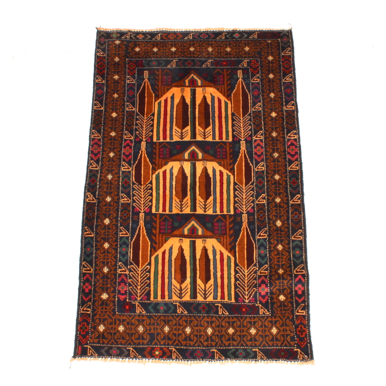 Handwoven Afghani Baluch "Tree of Life" Rug