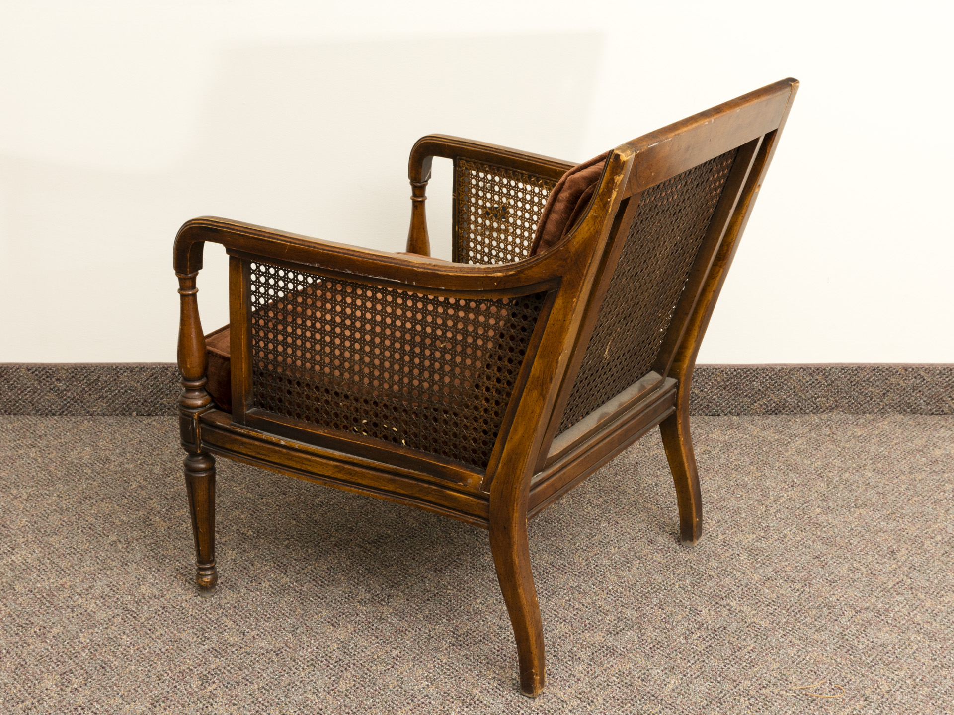 Vintage Regency Style Caned Armchair