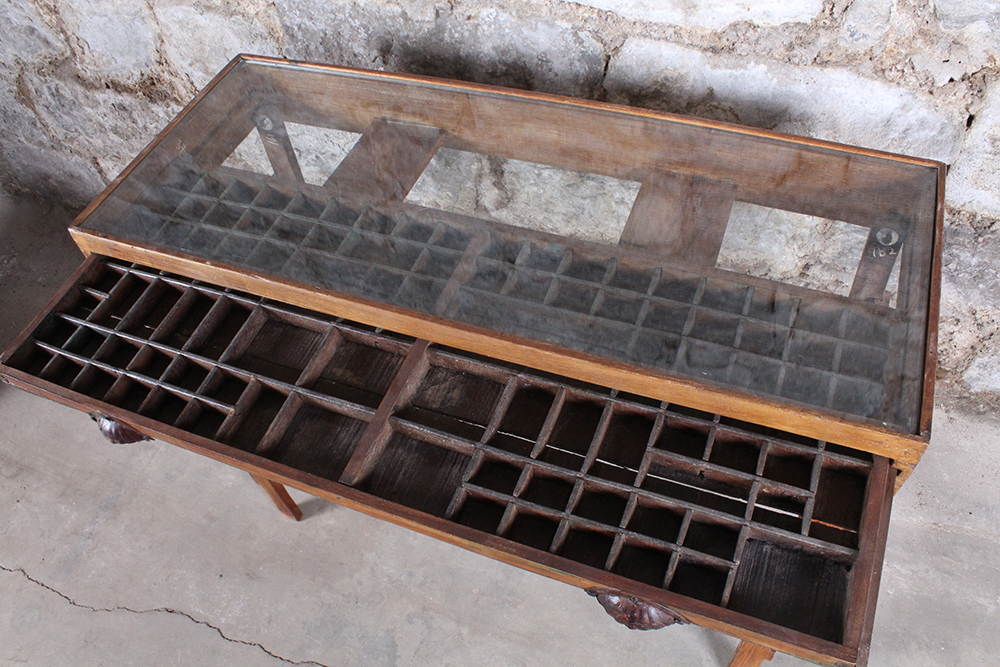 Repurposed Printer's Tray Table