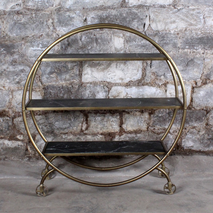 Art Deco Circular Bar Cart