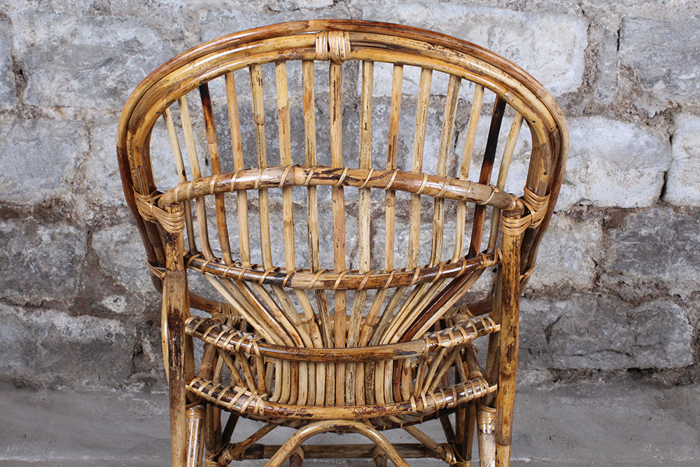 Rattan Mid Century Style Accent Chair