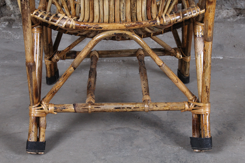 Rattan Mid Century Style Accent Chair