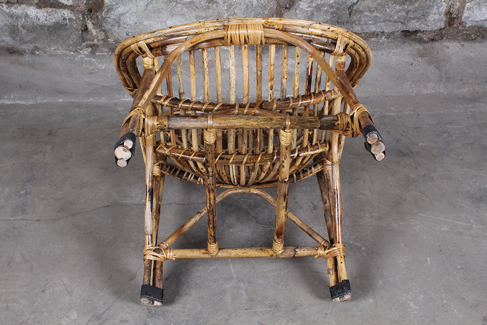 Rattan Mid Century Style Accent Chair