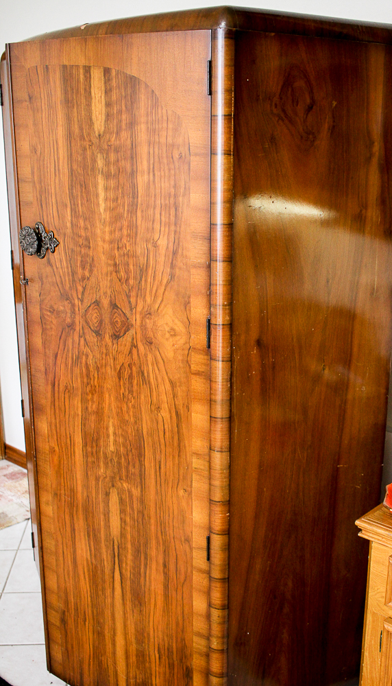 Vintage Art Deco Style Wardrobe by Morris London