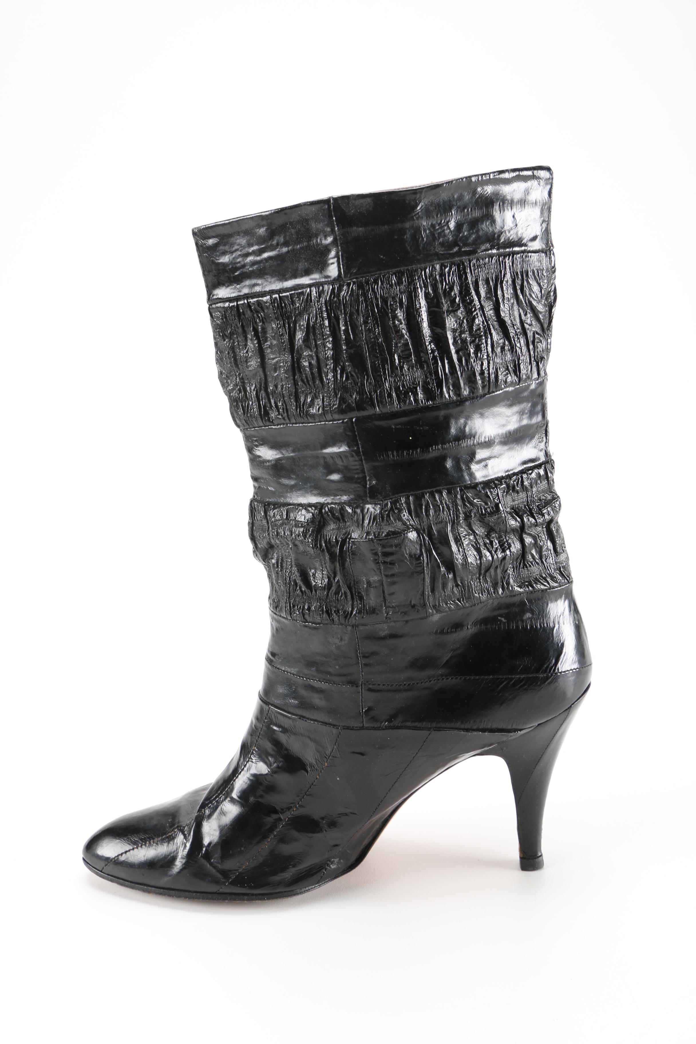 Black Leather Boots By Saffron