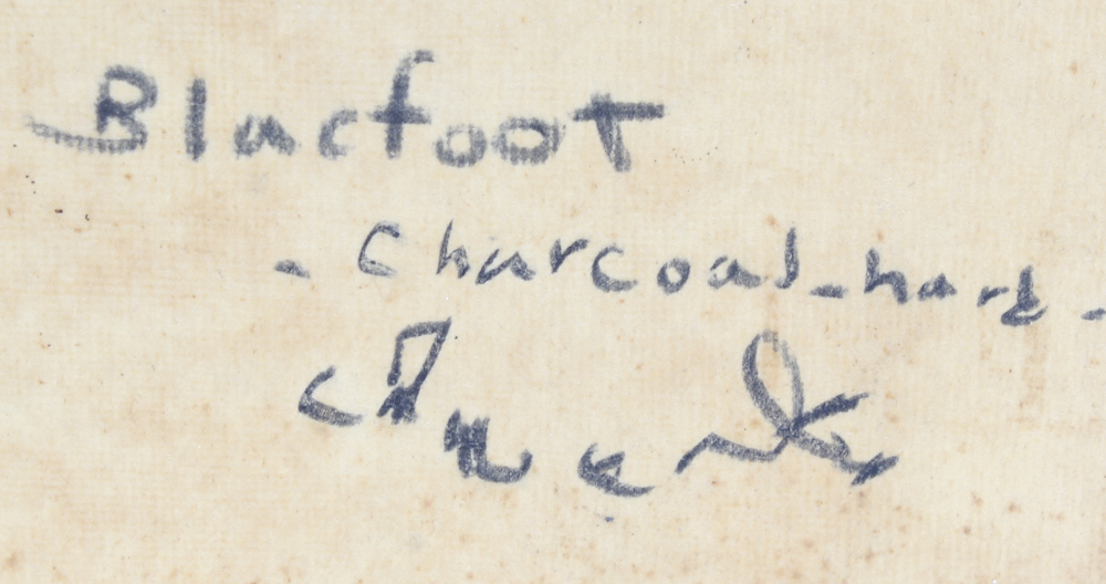 Charcoal Drawing Titled "Blackfoot"