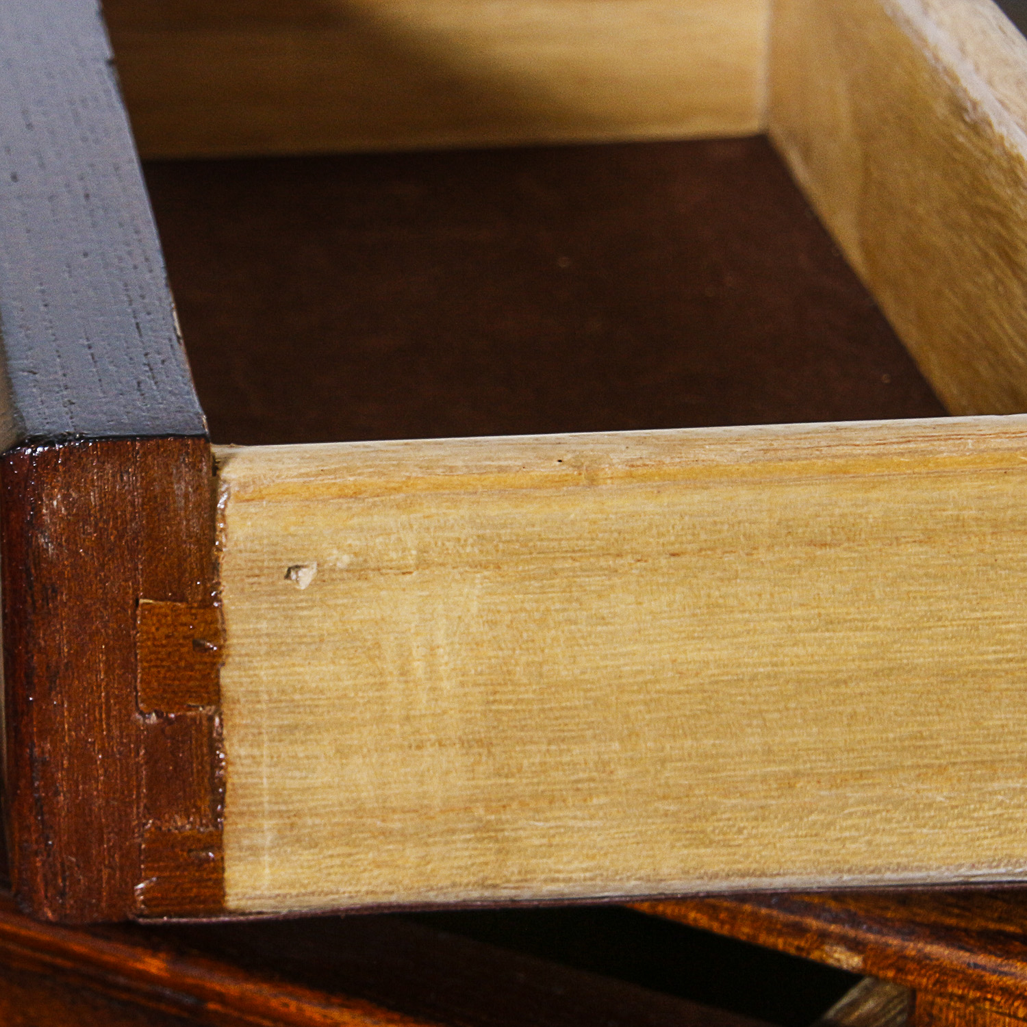 Vintage Drop Front Writing Desk with Eight Drawers