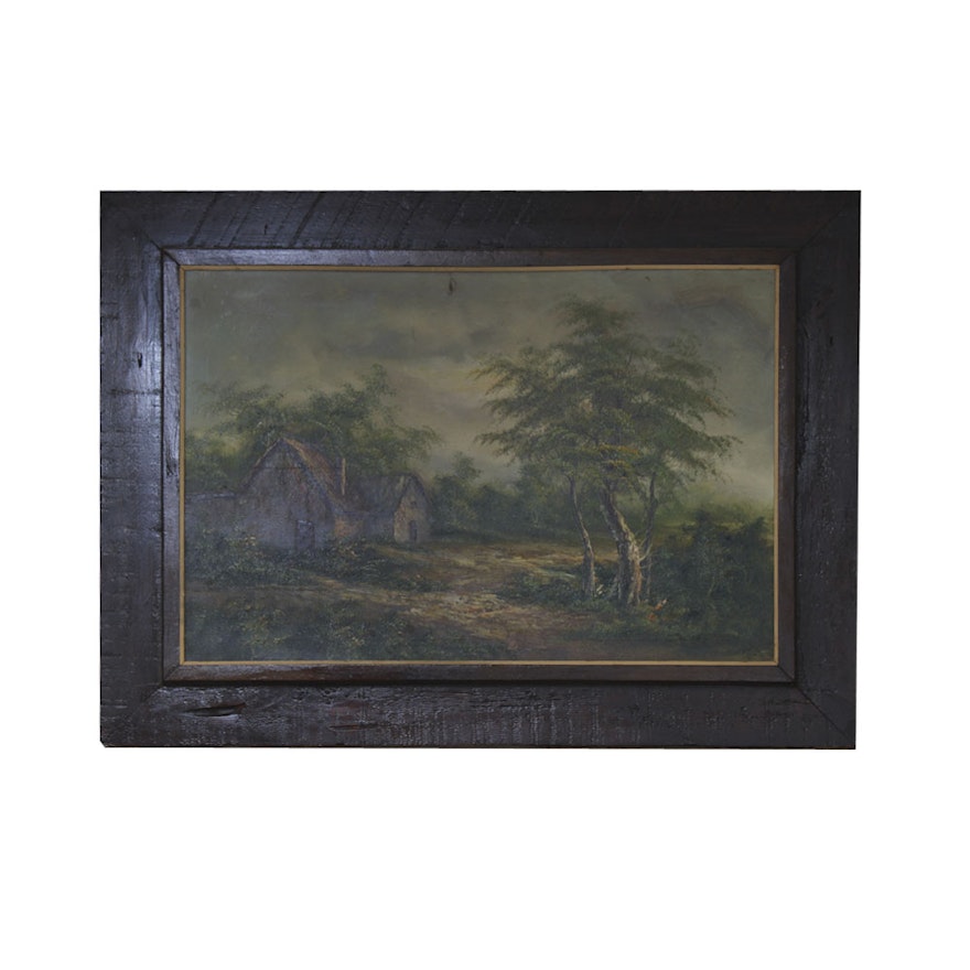 Large Framed Oil Painting