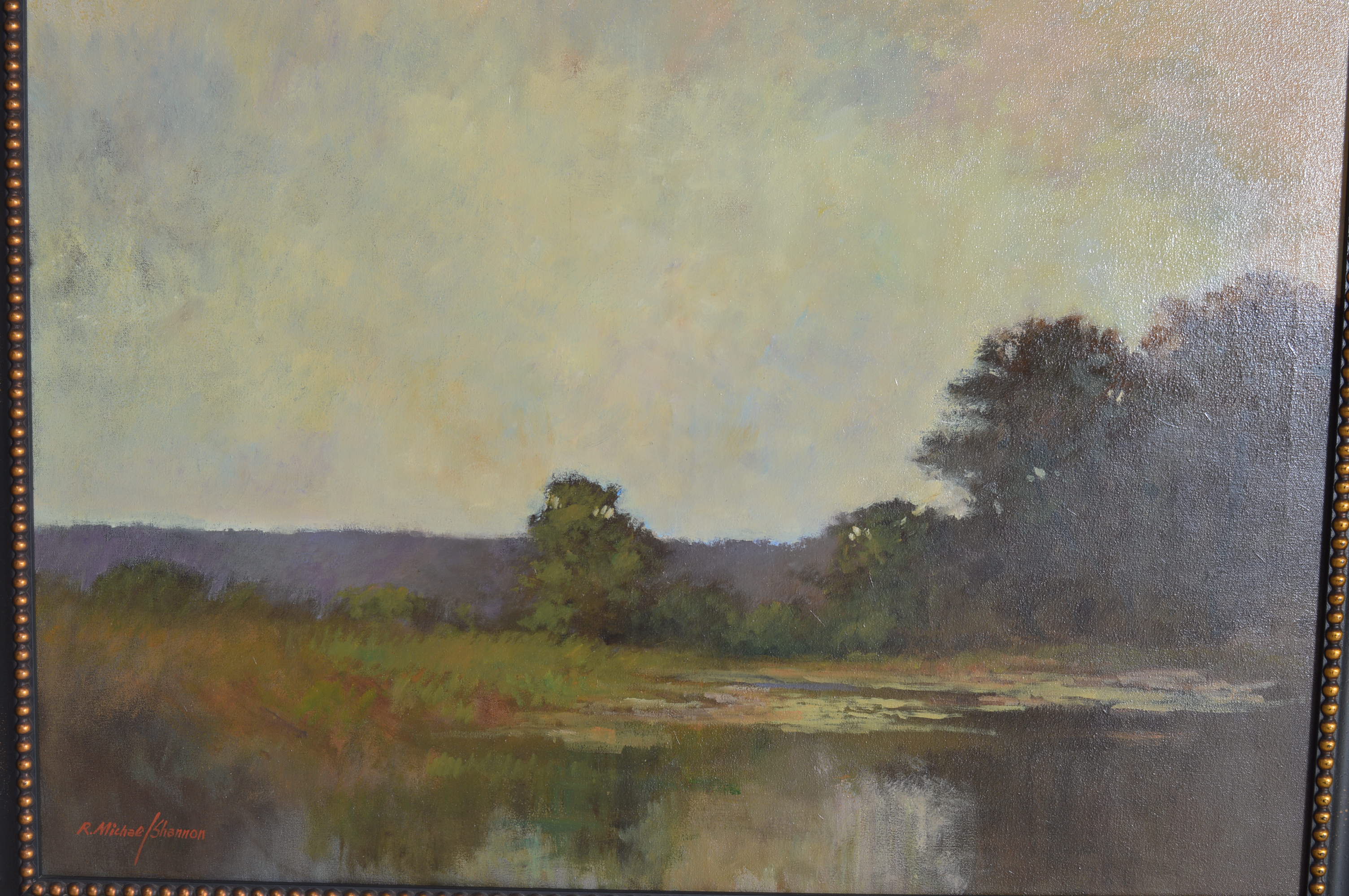 R. Michael Shannon Large Oil Painting of Landscape